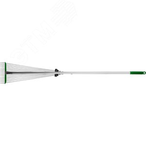 Изображение товара Грабли веерные 170-570 мм стальные регулируемые, алюминиевый черенок 1180 мм (шт)