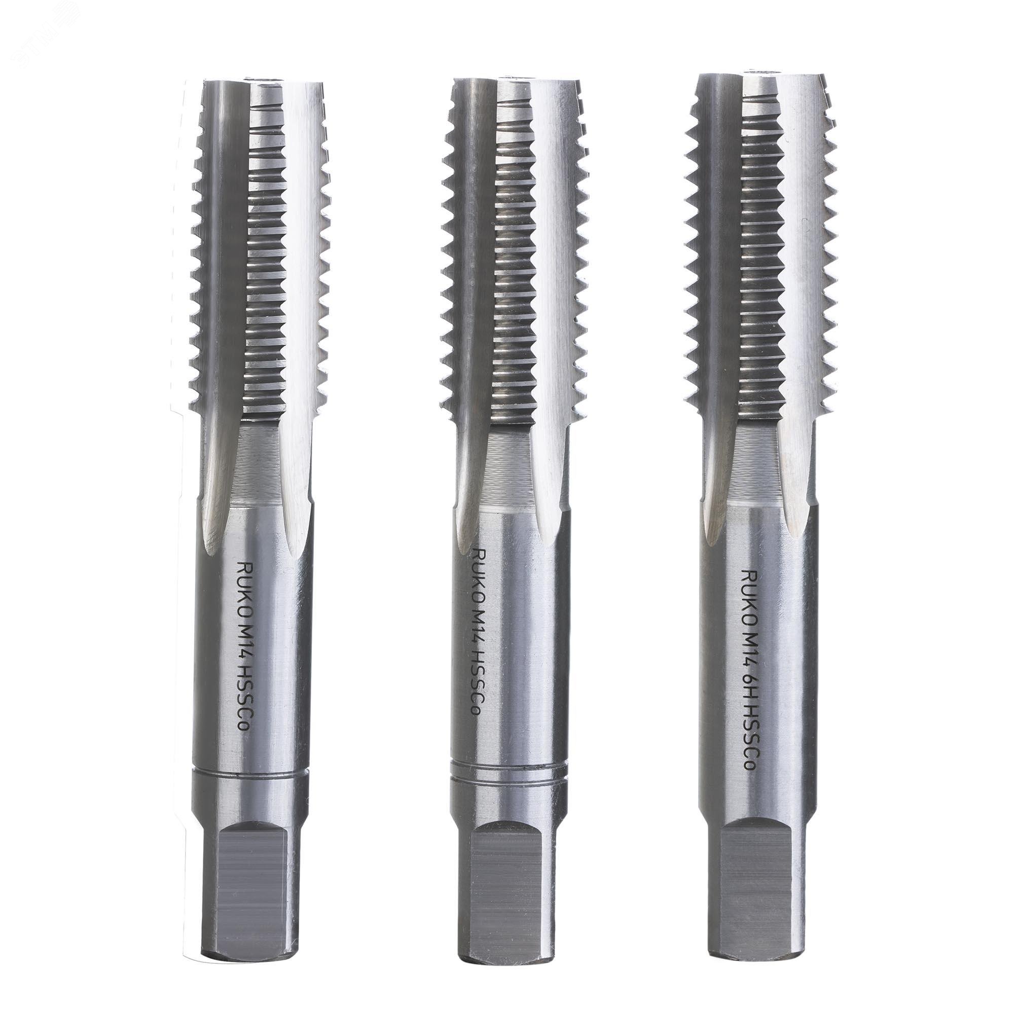 Изображение товара Набор метчиков 3шт М14х2,0 DIN352 6h HSSE (комплект)