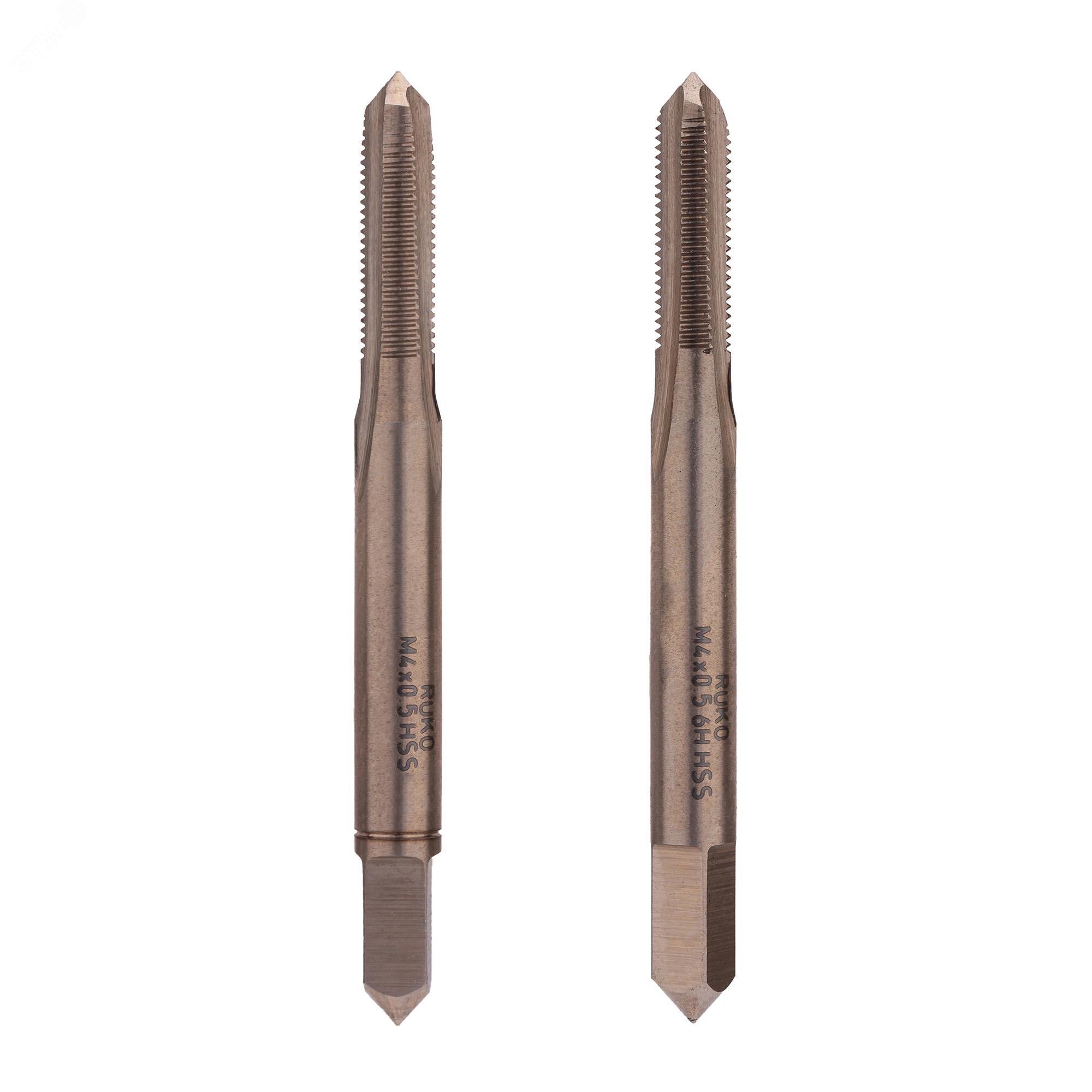 Изображение товара Набор метчиков 2 шт М4x0.5 DIN2181 HSS-G RUKO Германия