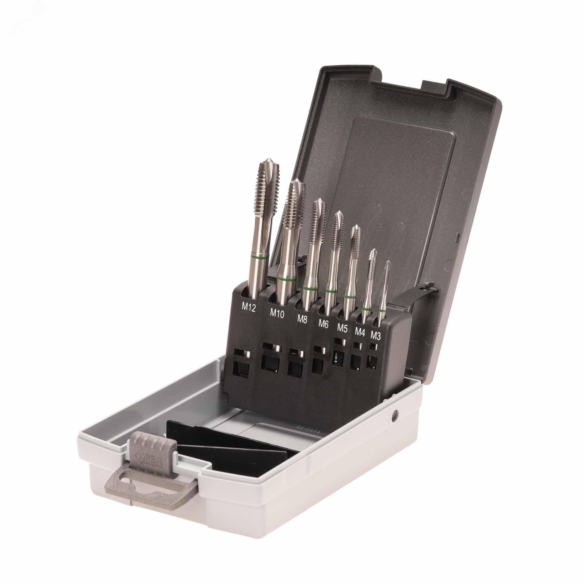 Изображение товара Набор машинных метчиков M3-M12 HSSE DIN371/376 7пр RUKO Германия