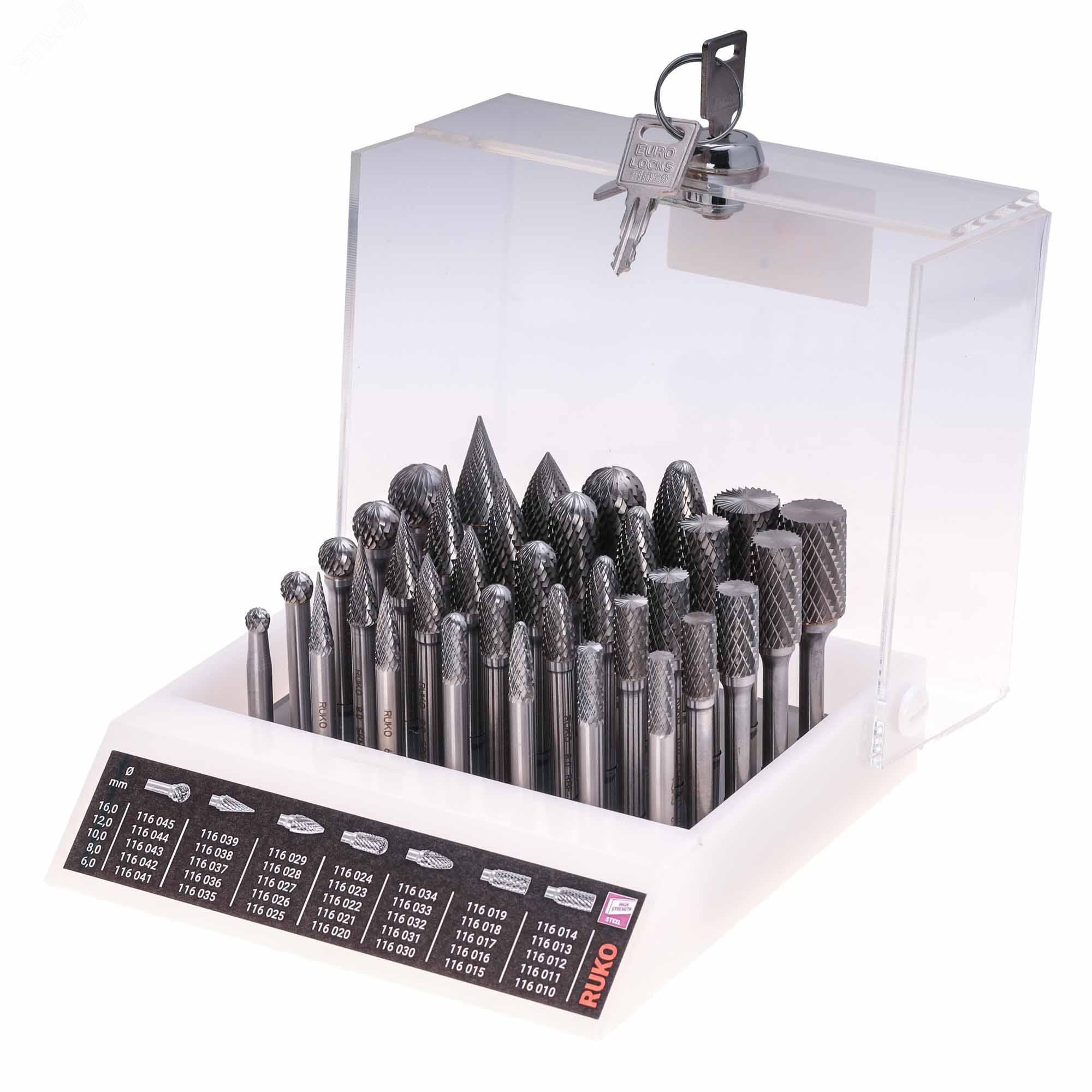 Изображение товара Набор бор-фрез твердосплавных 35шт HM S=6мм (набор)