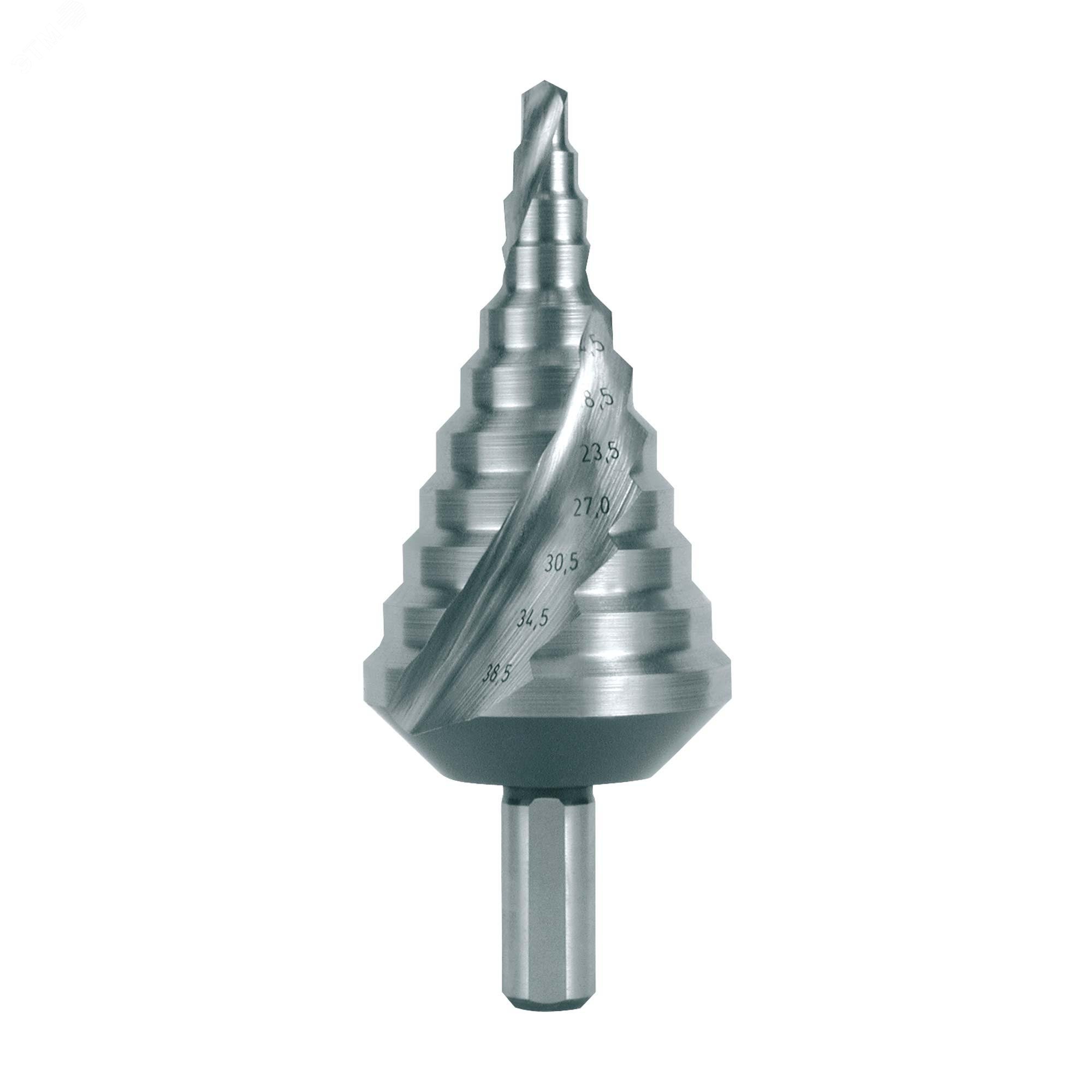 Изображение товара Сверло ступенчатое по металлу 5,3-38,5мм HSS-G RUKO Германия