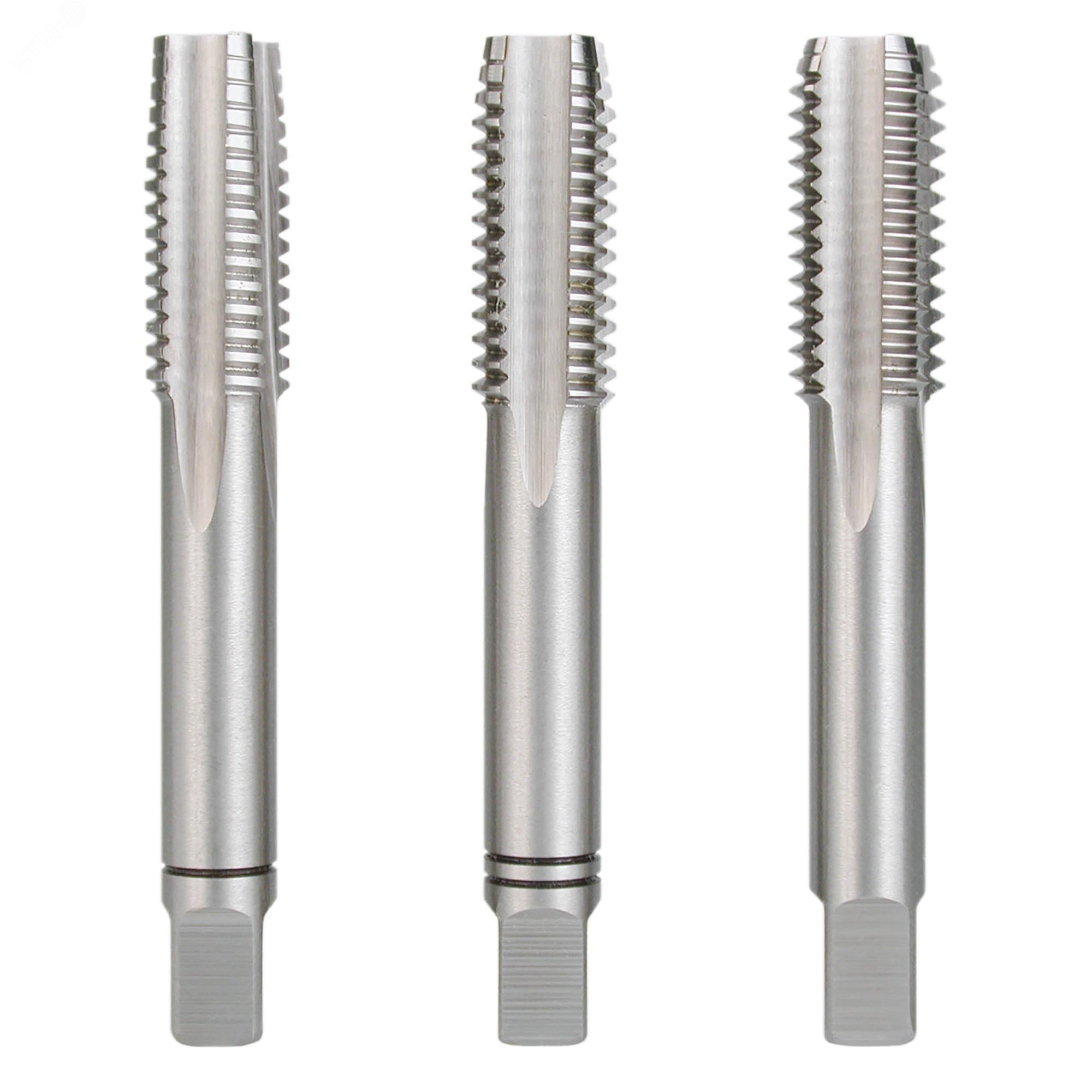 Изображение товара Набор левых метчиков 3шт М8х1,25 DIN352 6h HSS-G (комплект)