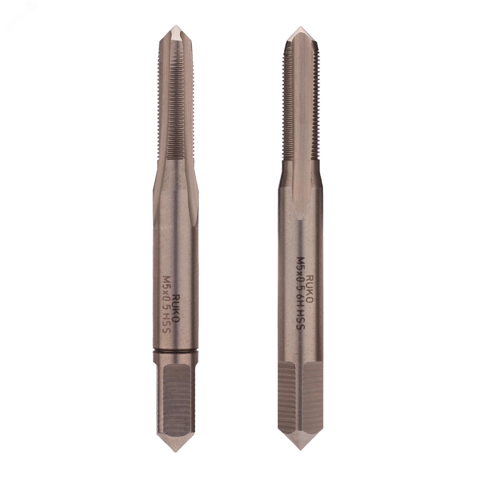 Изображение товара Набор метчиков M5х0,5 DIN2181 6h HSS-G 2 шт. Германия RUKO