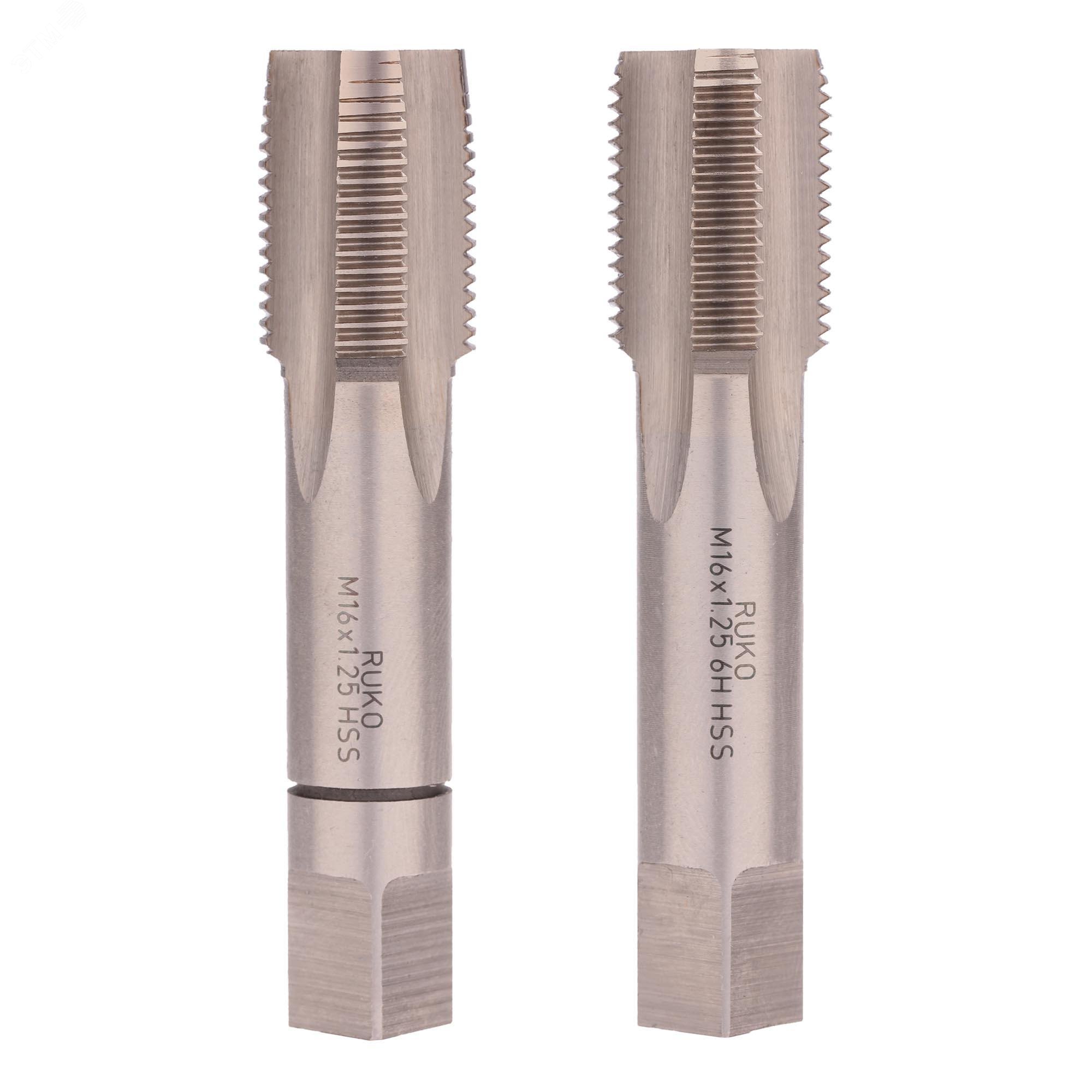 Изображение товара Набор метчиков M16х1.25 DIN2181 6h HSS-G комплект RUKO Германия