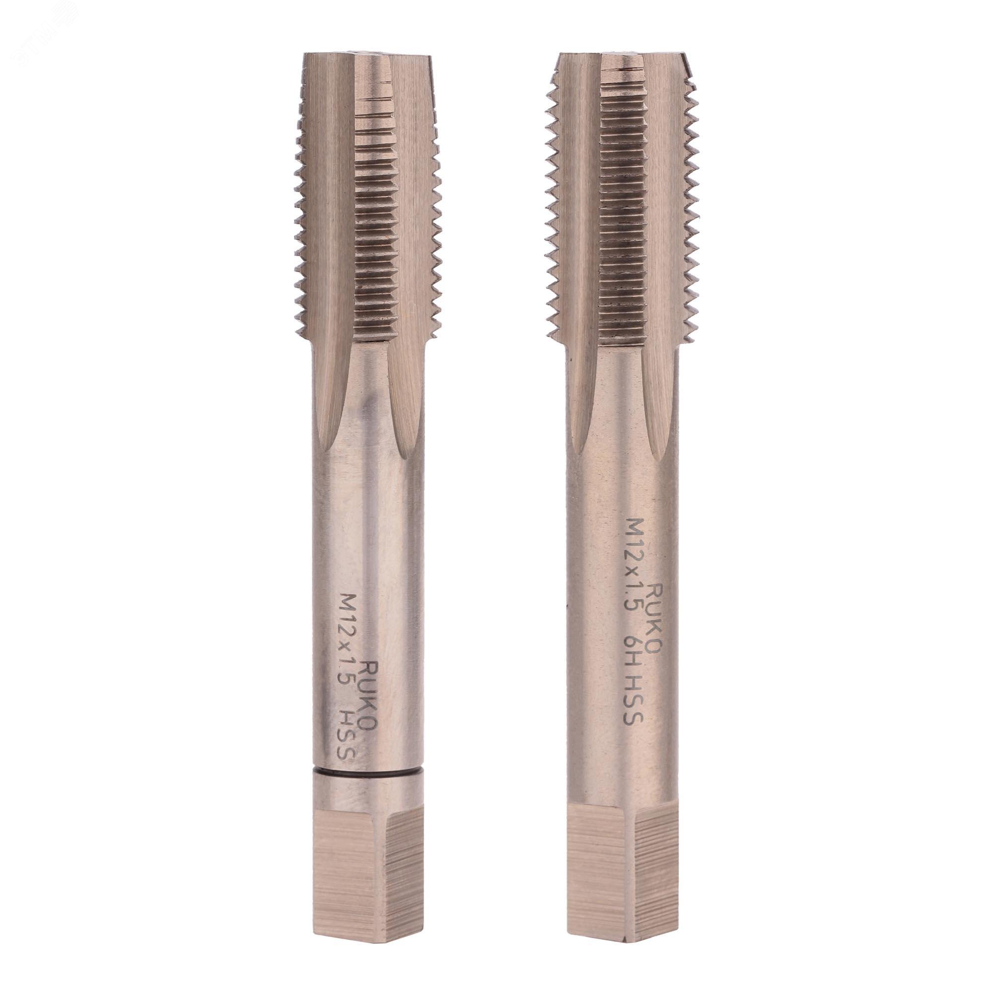 Изображение товара Набор метчиков M12х1,5 DIN2181 6h HSS-G комплект для точной внутренней резьбы