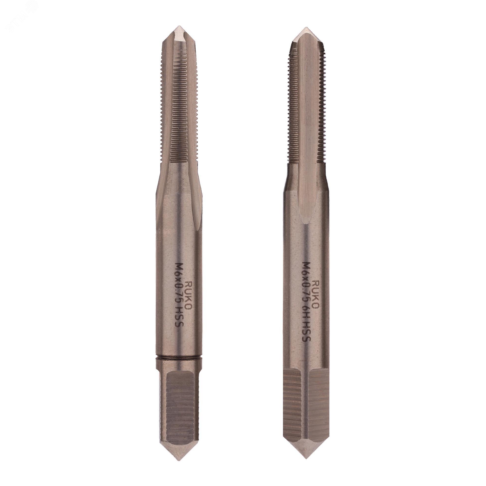 Изображение товара Набор метчиков 2шт М6х0,75 DIN2181 HSS-G RUKO Германия