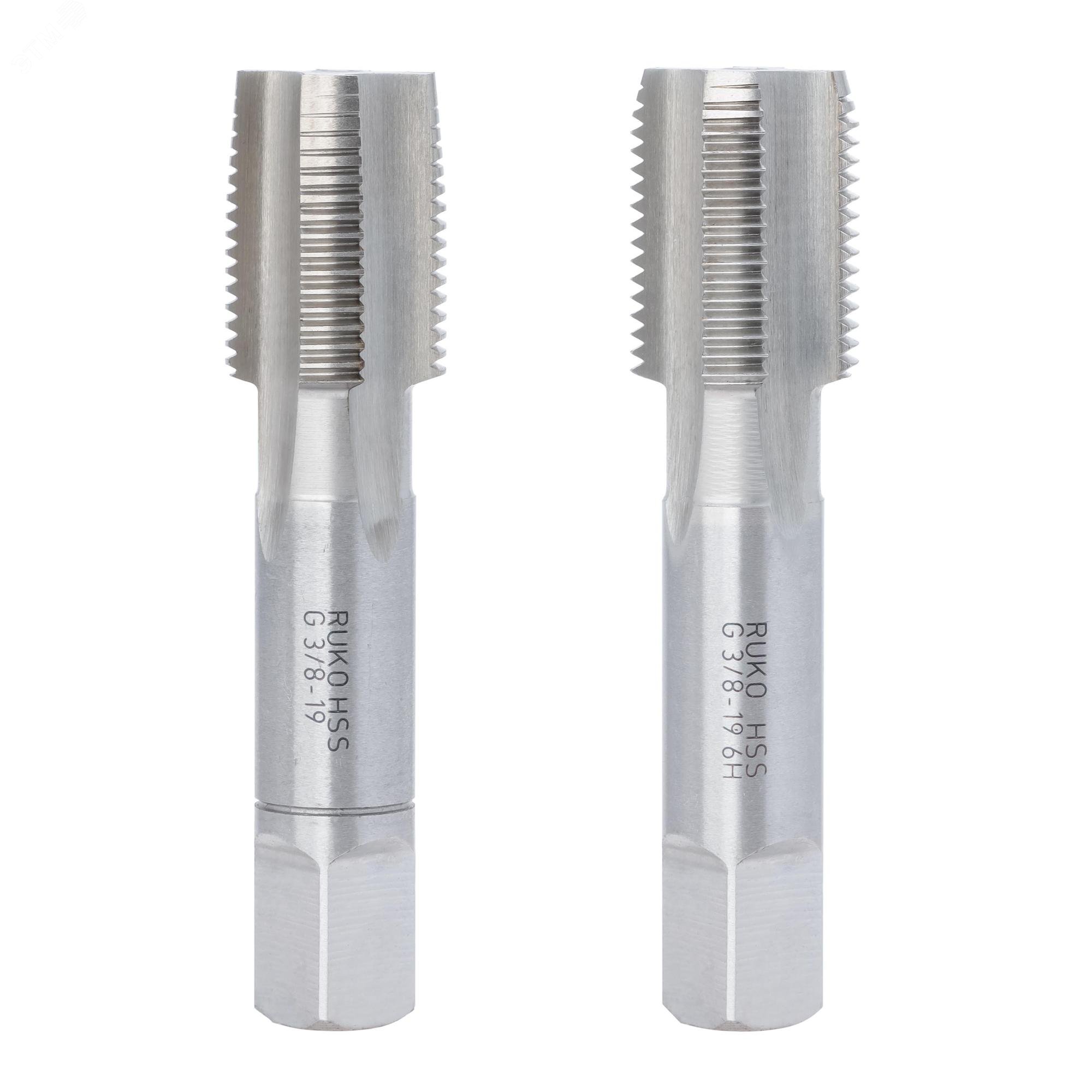 Изображение товара Набор метчиков G 3/8-19 DIN5157 HSS-G 2 шт Германия RUKO