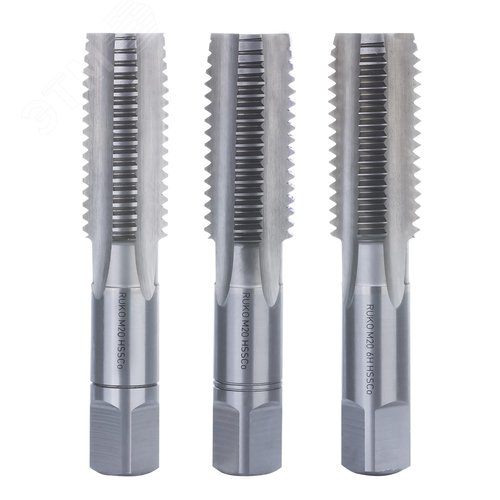 Изображение товара Набор метчиков 3шт М20х2,5 DIN352 6h HSSE (комплект)