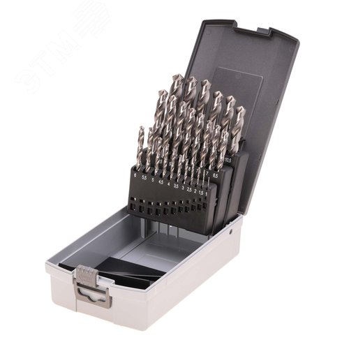 Изображение товара Набор сверл по металлу 1-13мм 25шт HSS-G 118° DIN338 (Набор)