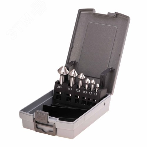 Изображение товара Набор зенковок 90° 6,3-20,5мм DIN335C HSSE-Co5 3z 6шт (набор)