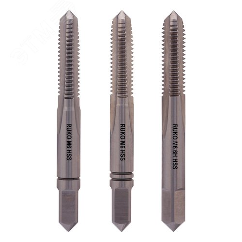 Изображение товара Набор метчиков 3шт М6х1,0 DIN352 6h HSS-G (комплект)