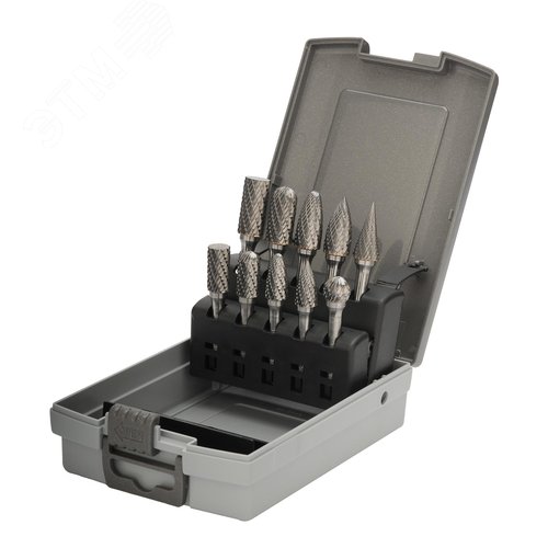 Изображение товара Набор бор-фрез твердосплавных 10шт HM S=6мм (набор)