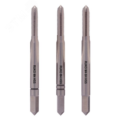 Изображение товара Набор метчиков 3шт М4х0,7 DIN352 6h HSS-G (комплект)