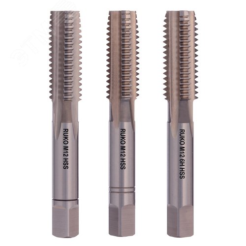 Изображение товара Набор метчиков 3шт М12х1,75 DIN352 6h HSS-G (комплект)