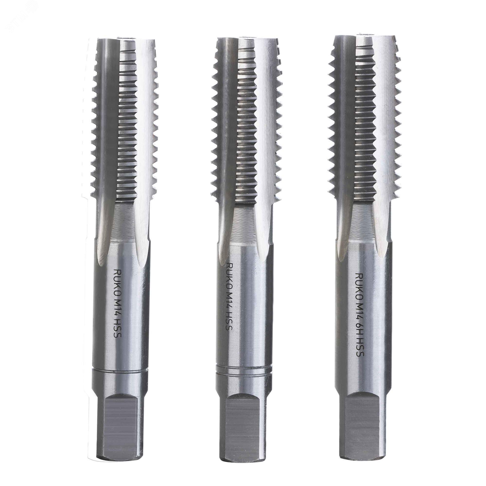 Изображение товара Набор метчиков 3шт М14х2,0 DIN352 6h HSS-G (комплект)