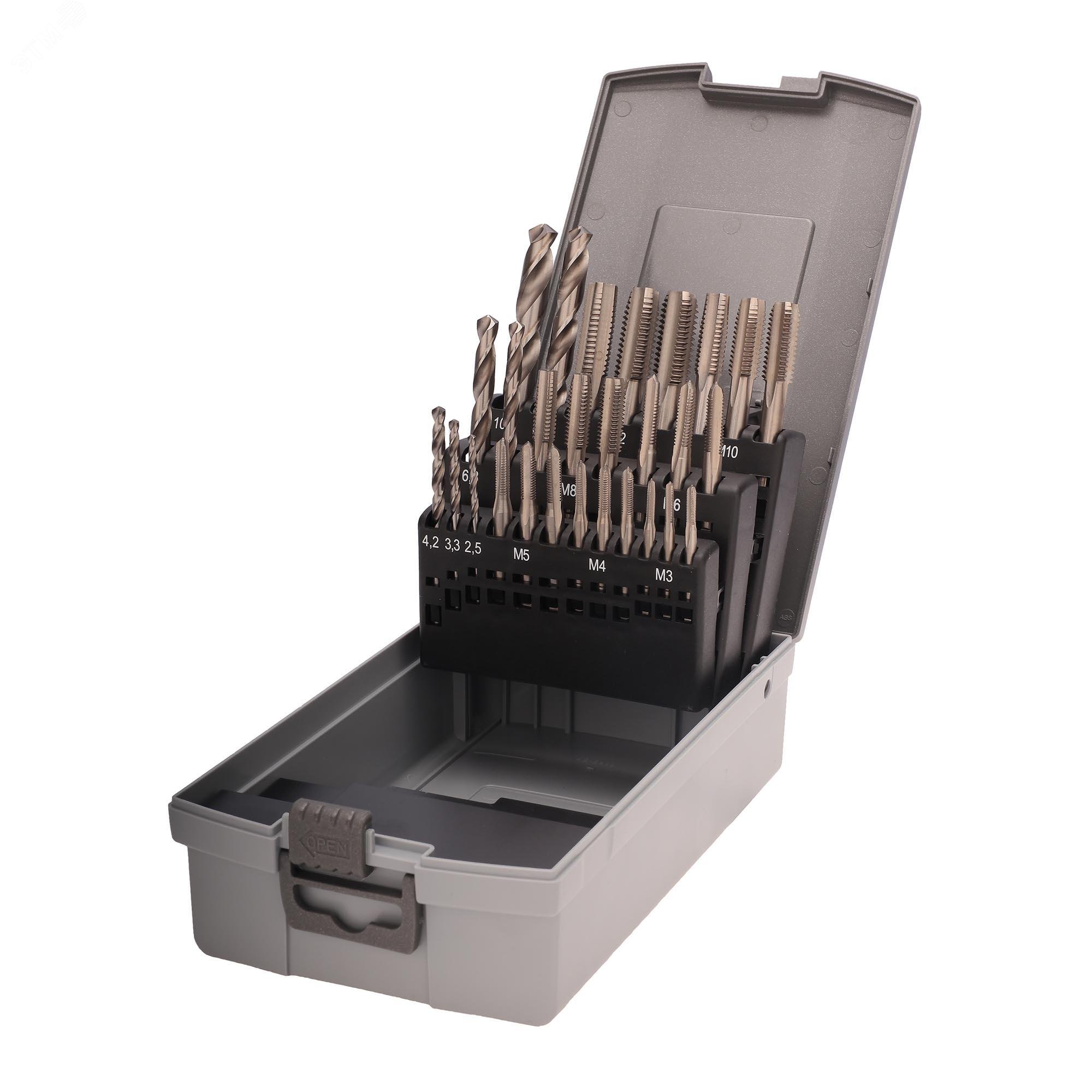 Изображение товара Набор метчиков M3-M12 HSSE DIN352 28пр