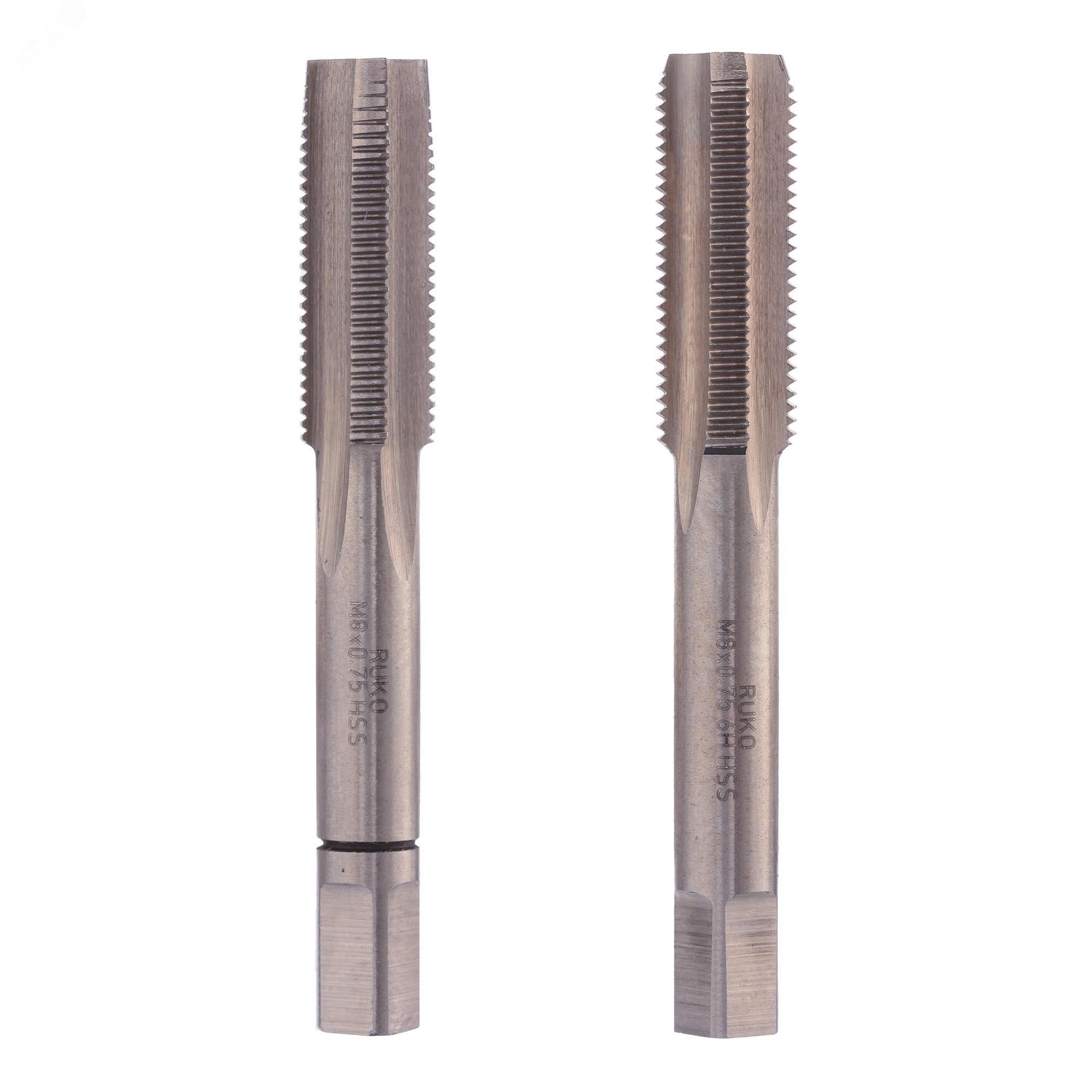 Изображение товара Набор метчиков 2 шт М8х0,75 DIN2181 HSS-G Германия RUKO