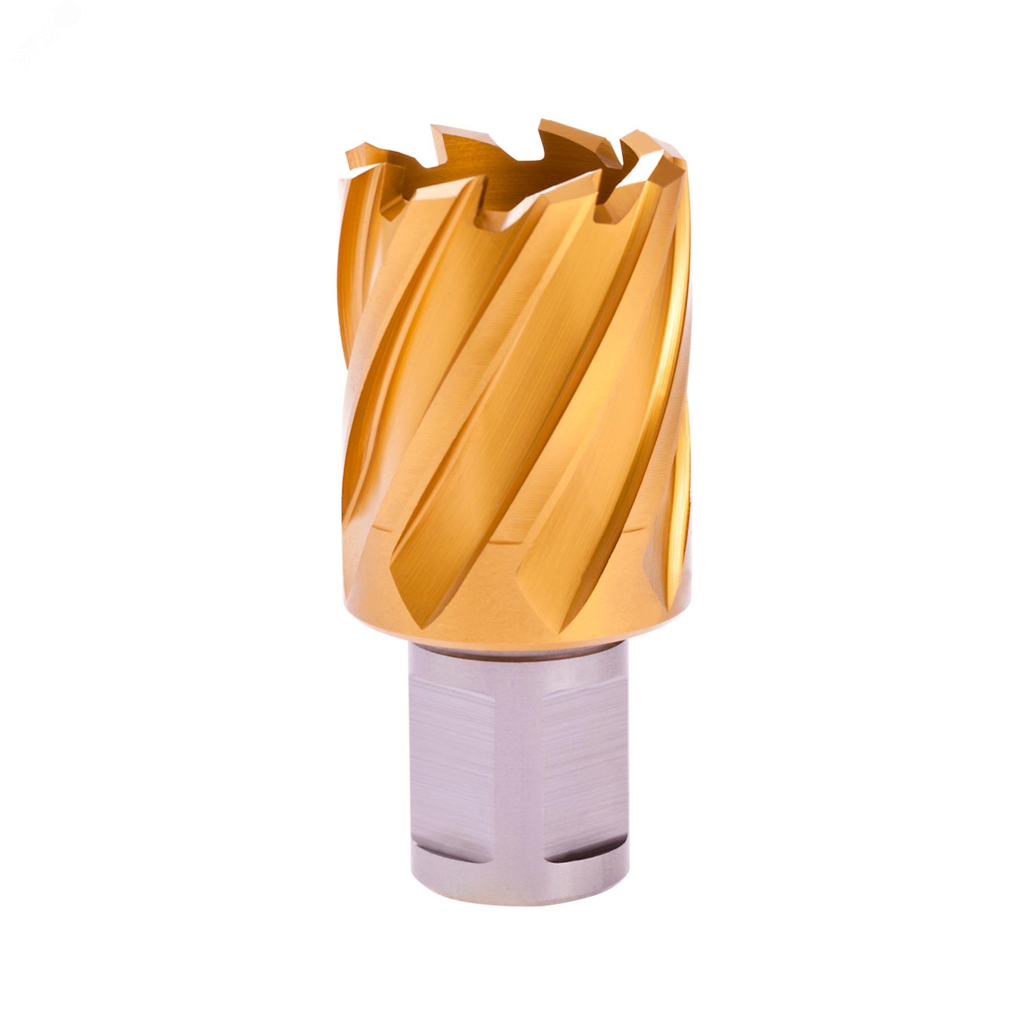 Изображение товара Сверло корончатое по металлу 30x30мм Weldon19 HSS-G TiN