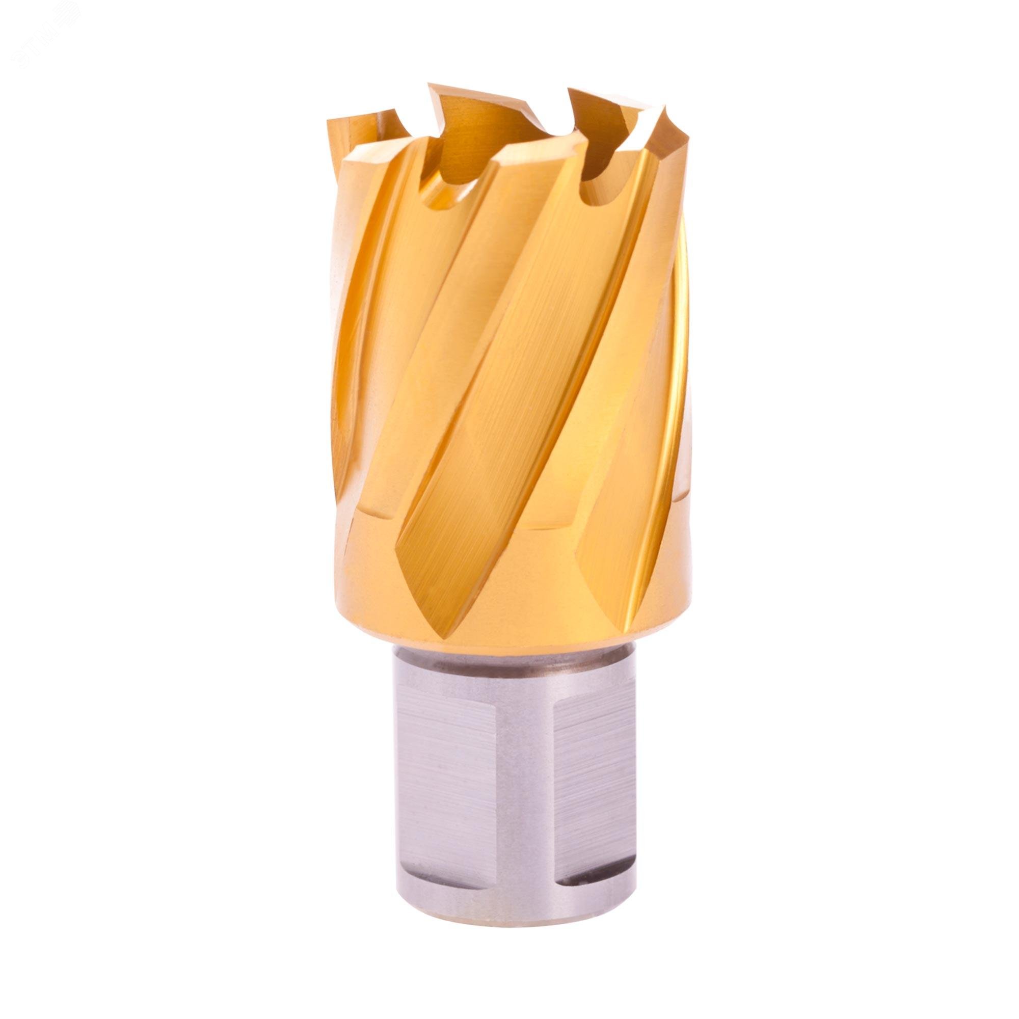 Изображение товара Сверло корончатое по металлу 28x30мм Weldon19 HSS-G TiN