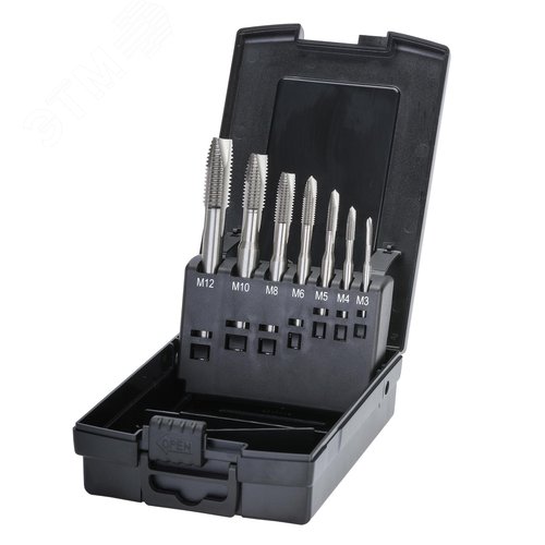 Изображение товара Набор метчиков машинных M3-M12 HSSE DIN371/376 7пр (набор)