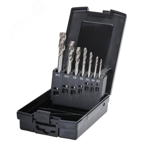 Изображение товара Набор метчиков машинных M3-M12 HSSE DIN371/376 7пр (набор)