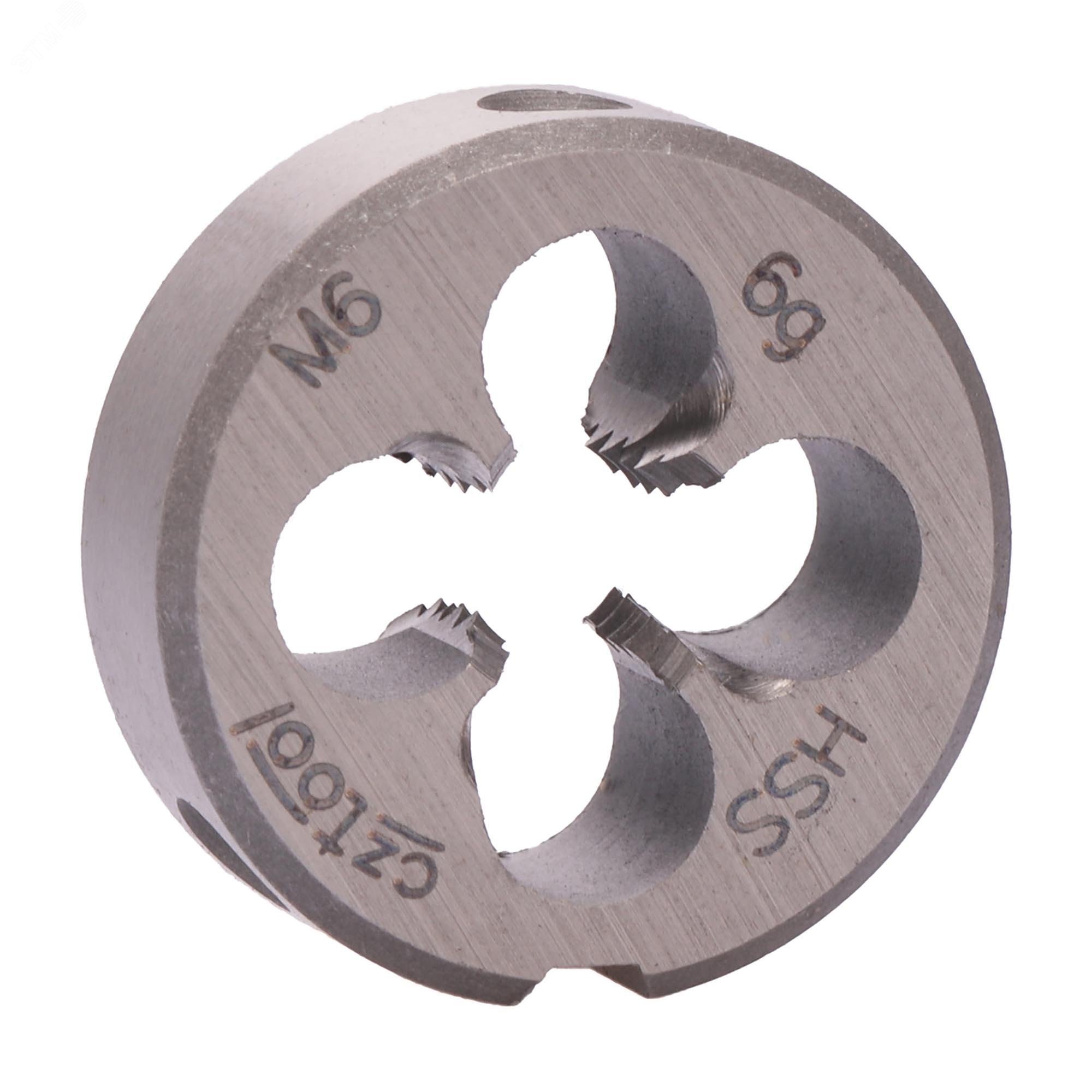 Изображение товара Плашка М6х1,0 HSS DIN22568 20х7мм для резьбы