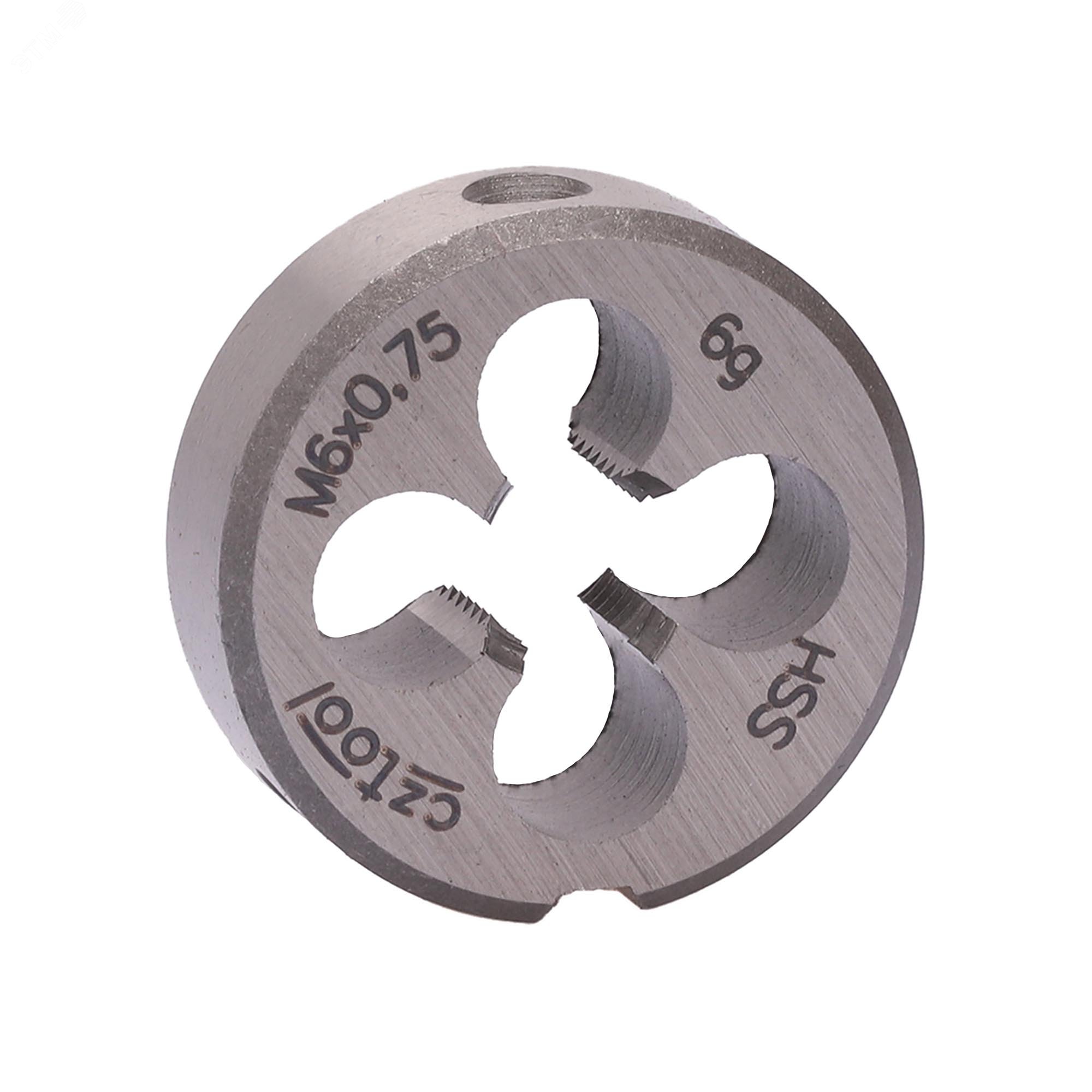 Изображение товара Плашка М6х0,75 HSS DIN22568 для нарезания резьбы, Чехия, Bucovice Tools