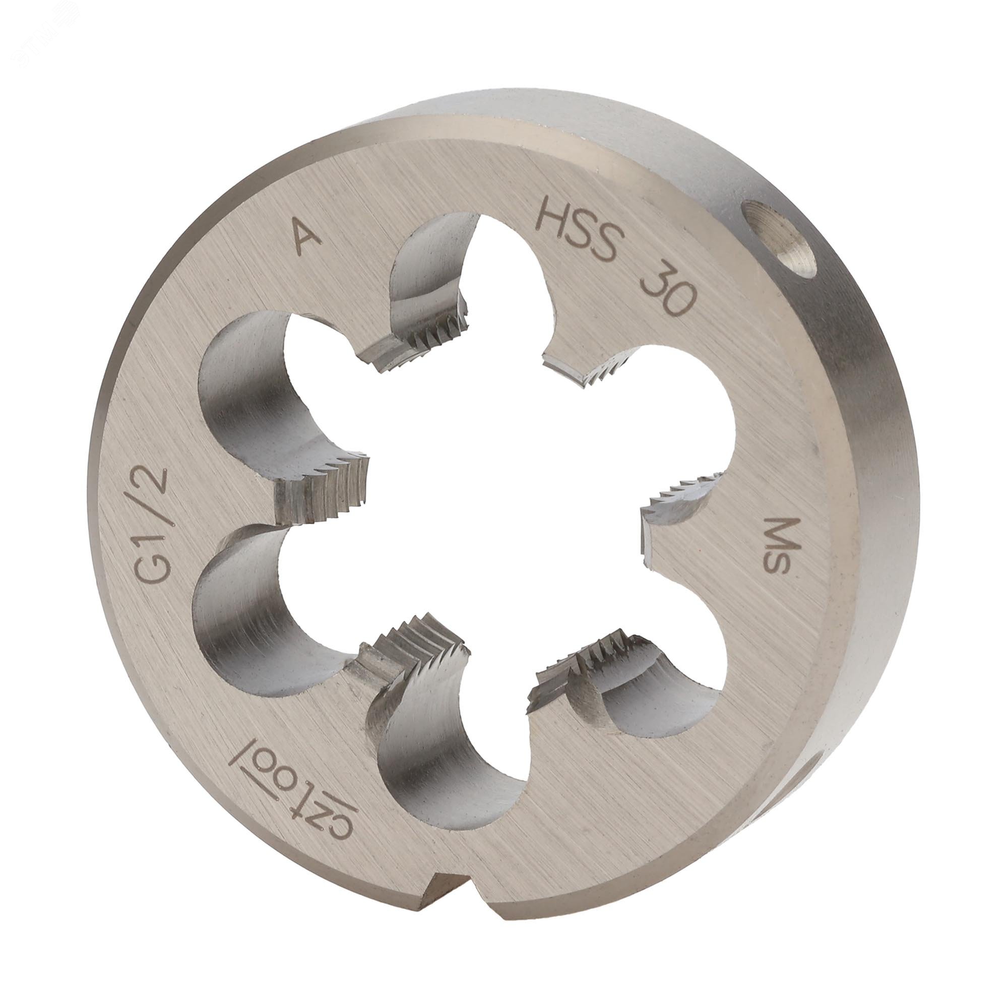 Изображение товара Плашка трубная G 1/2-14 HSS 45x14мм для нарезания резьбы