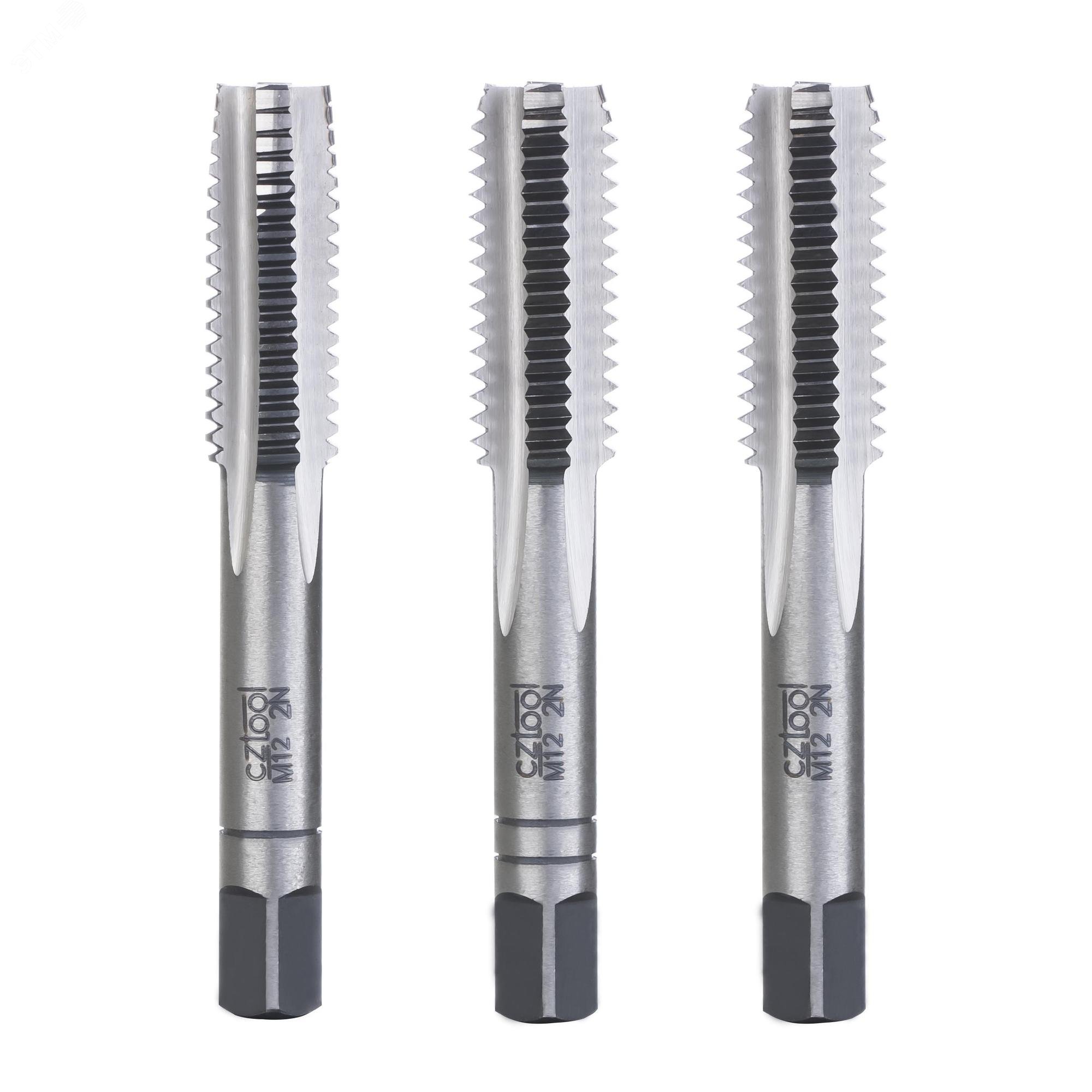 Изображение товара Комплект метчиков М12х1,75 115CrV3 Bucovice Tools для металлических деталей