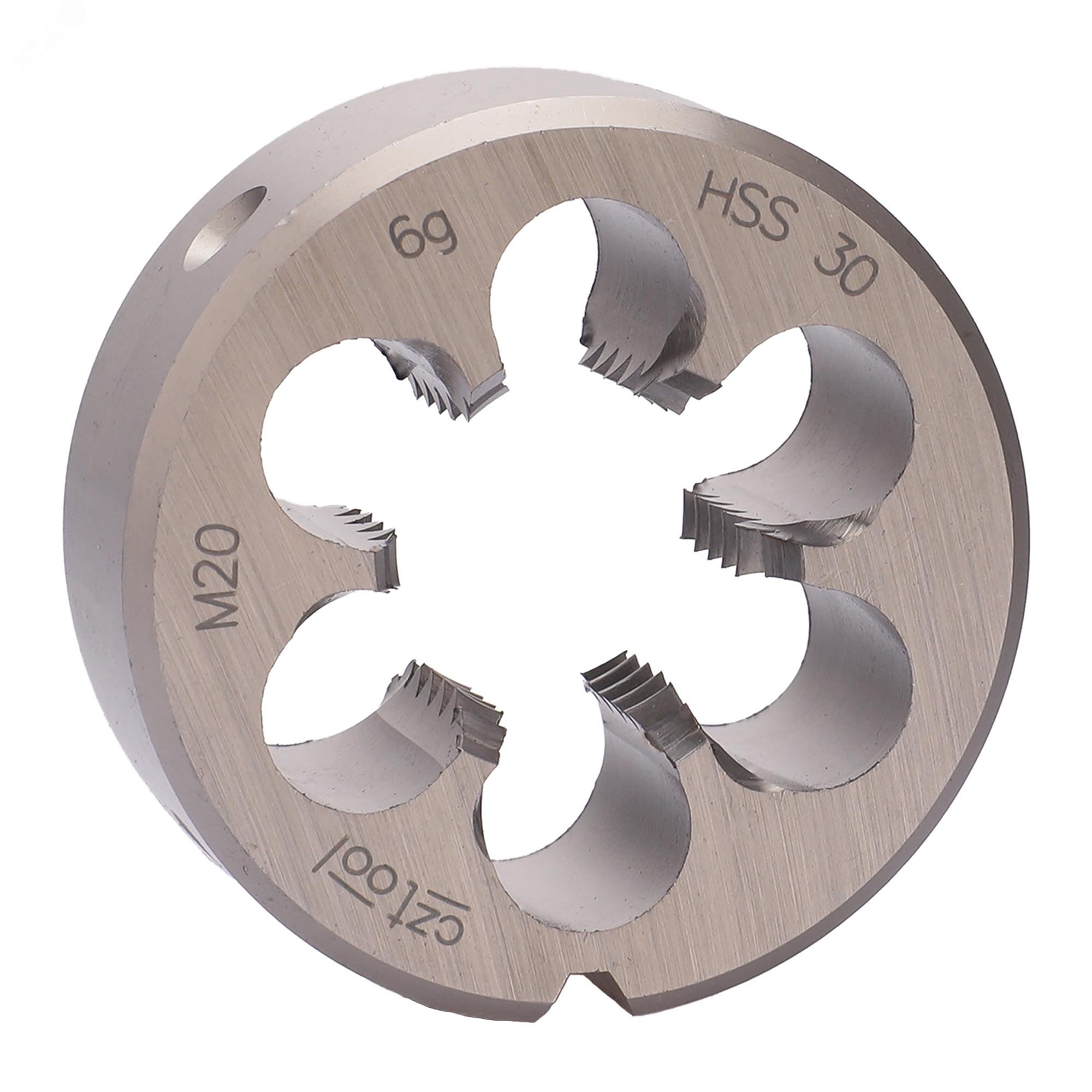 Изображение товара Плашка М20х2,5 HSS DIN22568 6g 45х18мм для нарезания резьбы