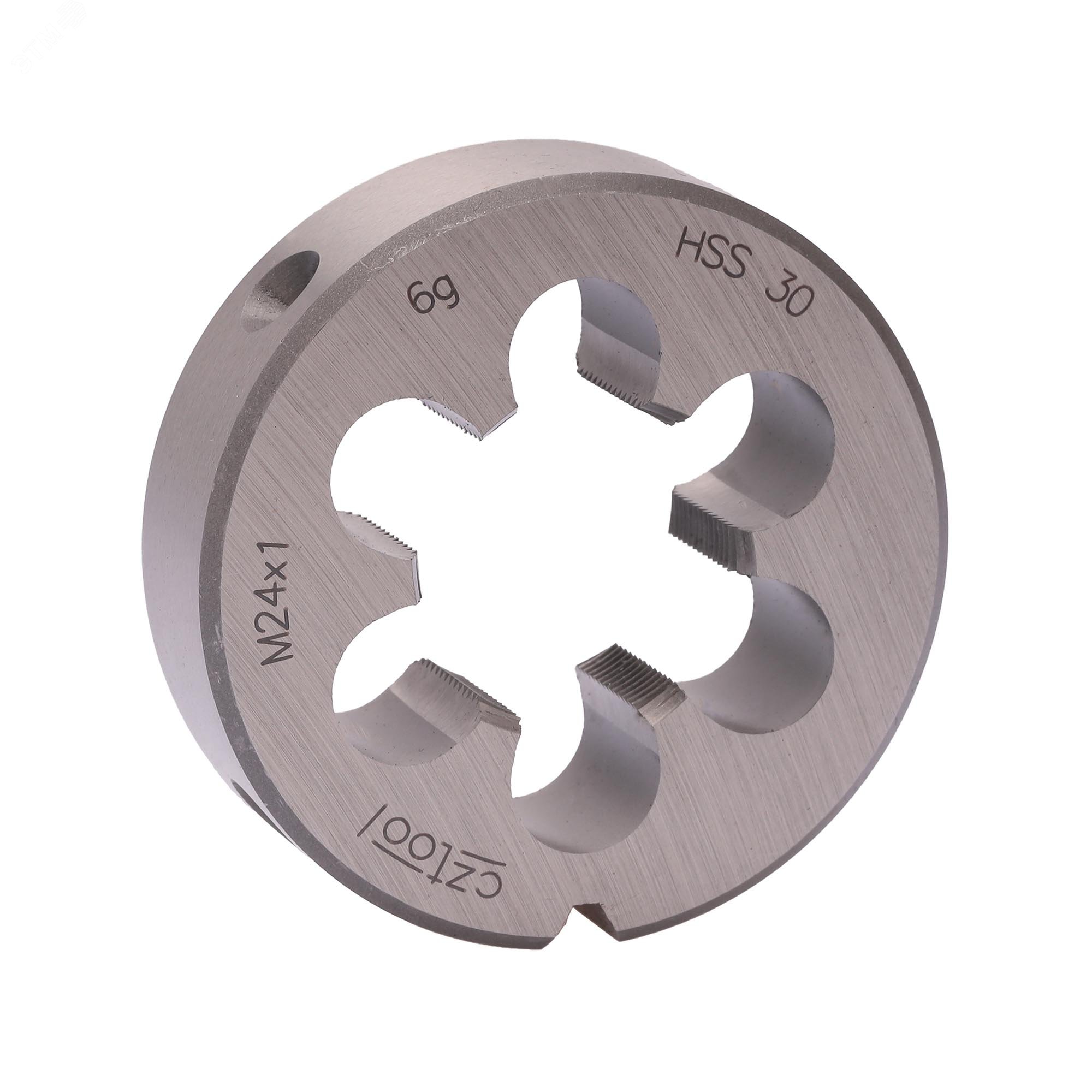 Плашка М24х1,0 DINEN22568 HSS 6g 55х16мм (CzTool) артикул 240243 ...