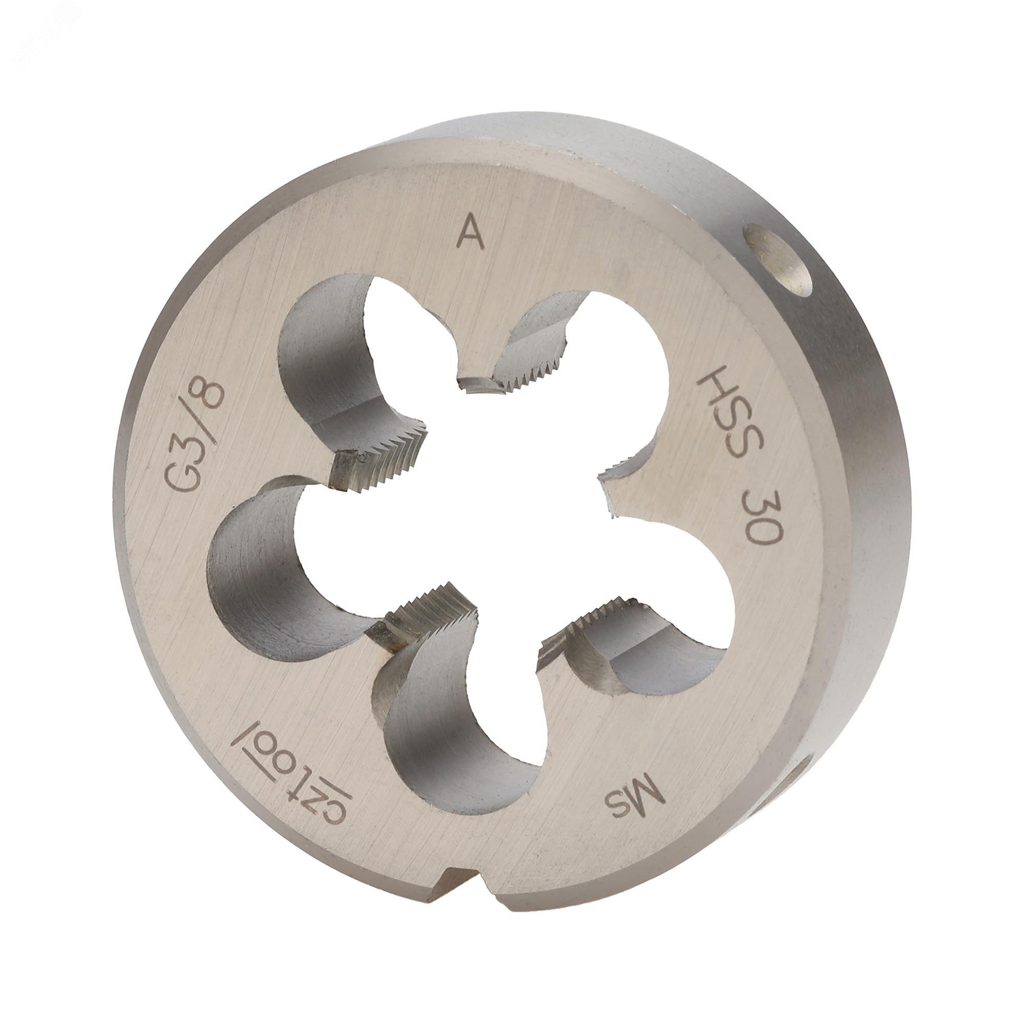 Изображение товара "Плашка трубная G 3/8""-19 HSS DIN24231A 45x14мм " (шт)