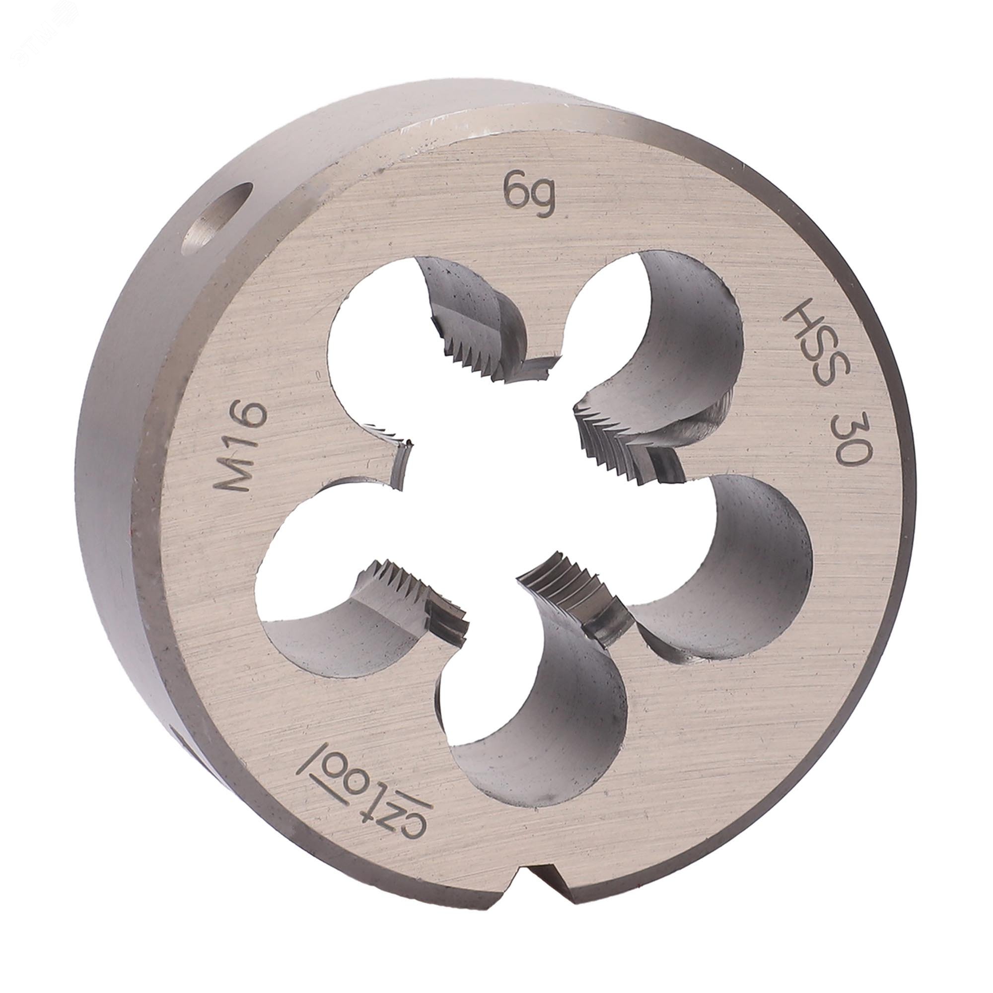 Изображение товара Плашка М16х2,0 HSS DIN22568 6g 45х18мм высококачественная резьбонарезная инструмент