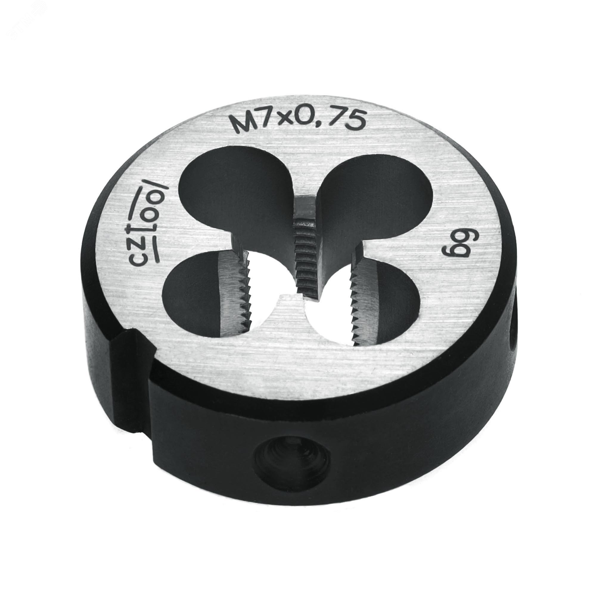 Изображение товара Плашка М7х0,75 115CrV3 DIN22568 6g 25х9мм для нарезки резьбы