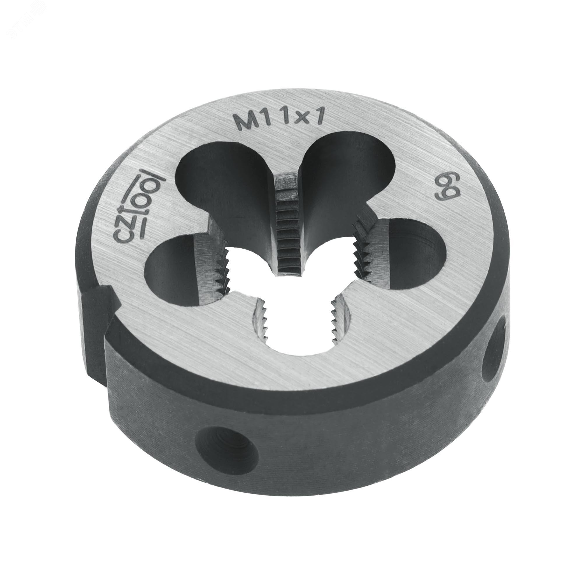 Изображение товара Плашка М11х1,0 из инструментальной стали для нарезания резьбы металл