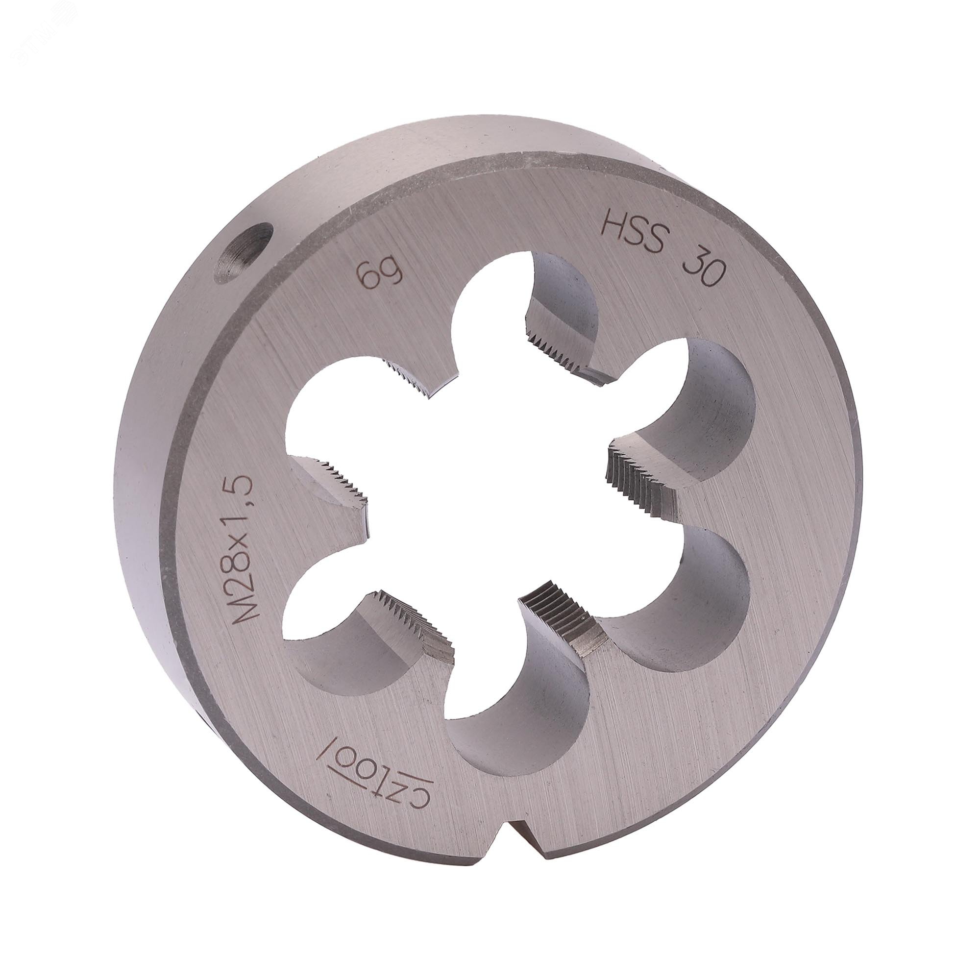 Изображение товара Плашка М28х1,5 HSS DIN22568 6g 65х18мм для нарезания резьбы Изображение товара Плашка М28х1,5 HSS DIN22568 6g 65х18мм для нарезания резьбы