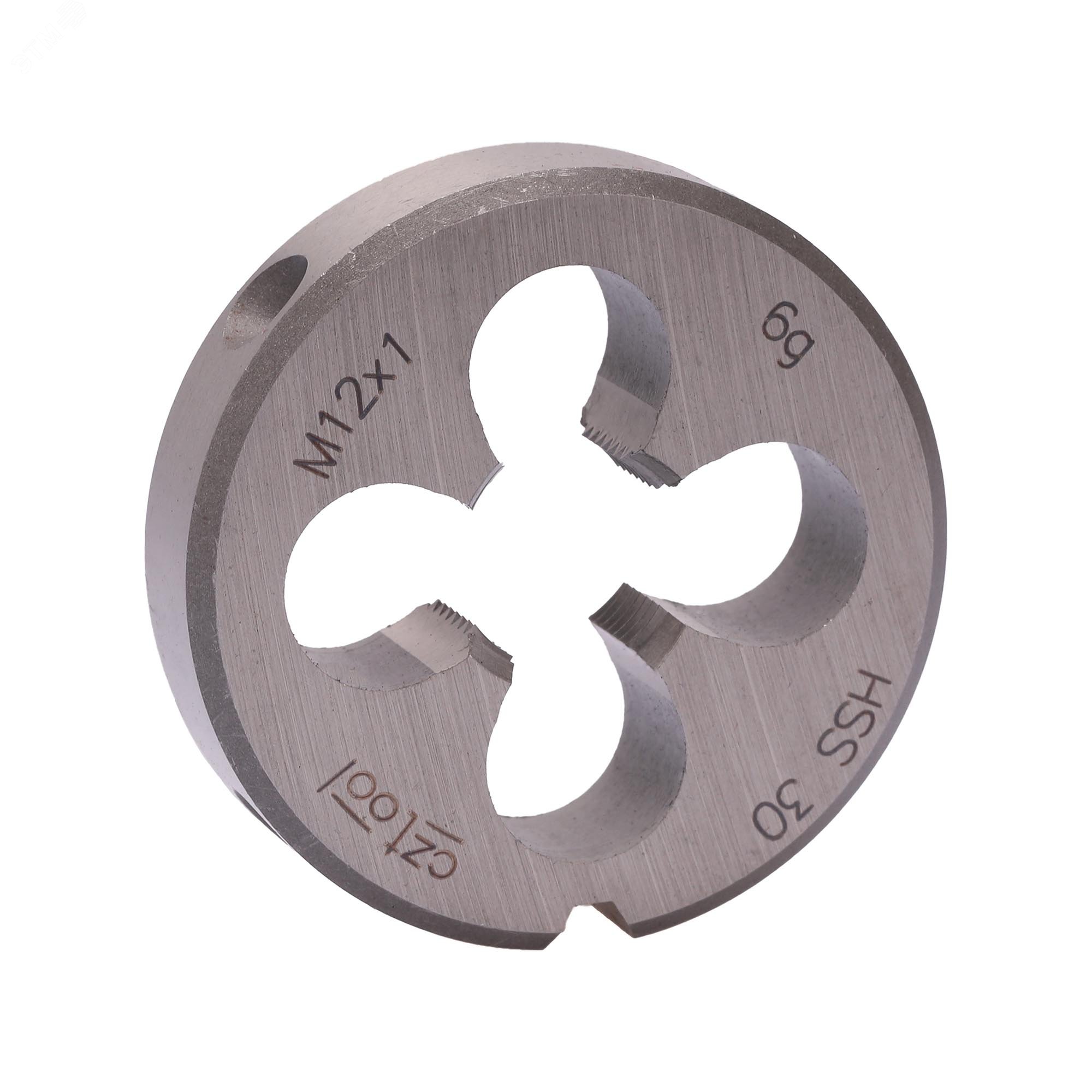 Изображение товара Плашка М12х1,0 HSS DIN22568 38х10мм для нарезания метрической резьбы