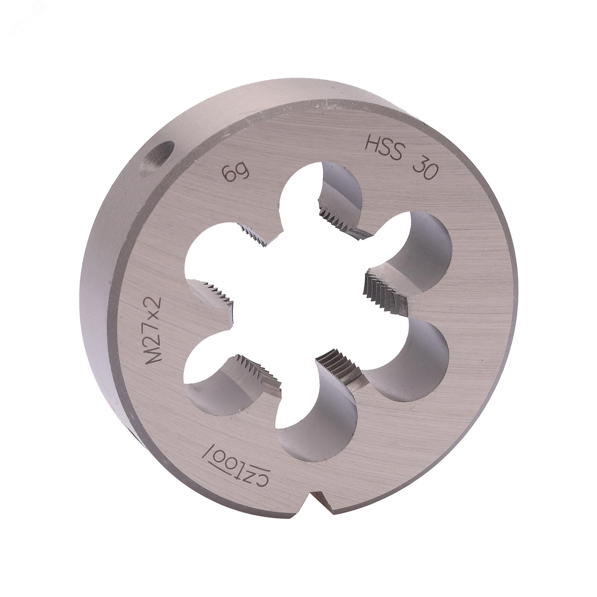 Изображение товара Плашка М27х2,0 HSS DIN22568 65мм для нарезания резьбы