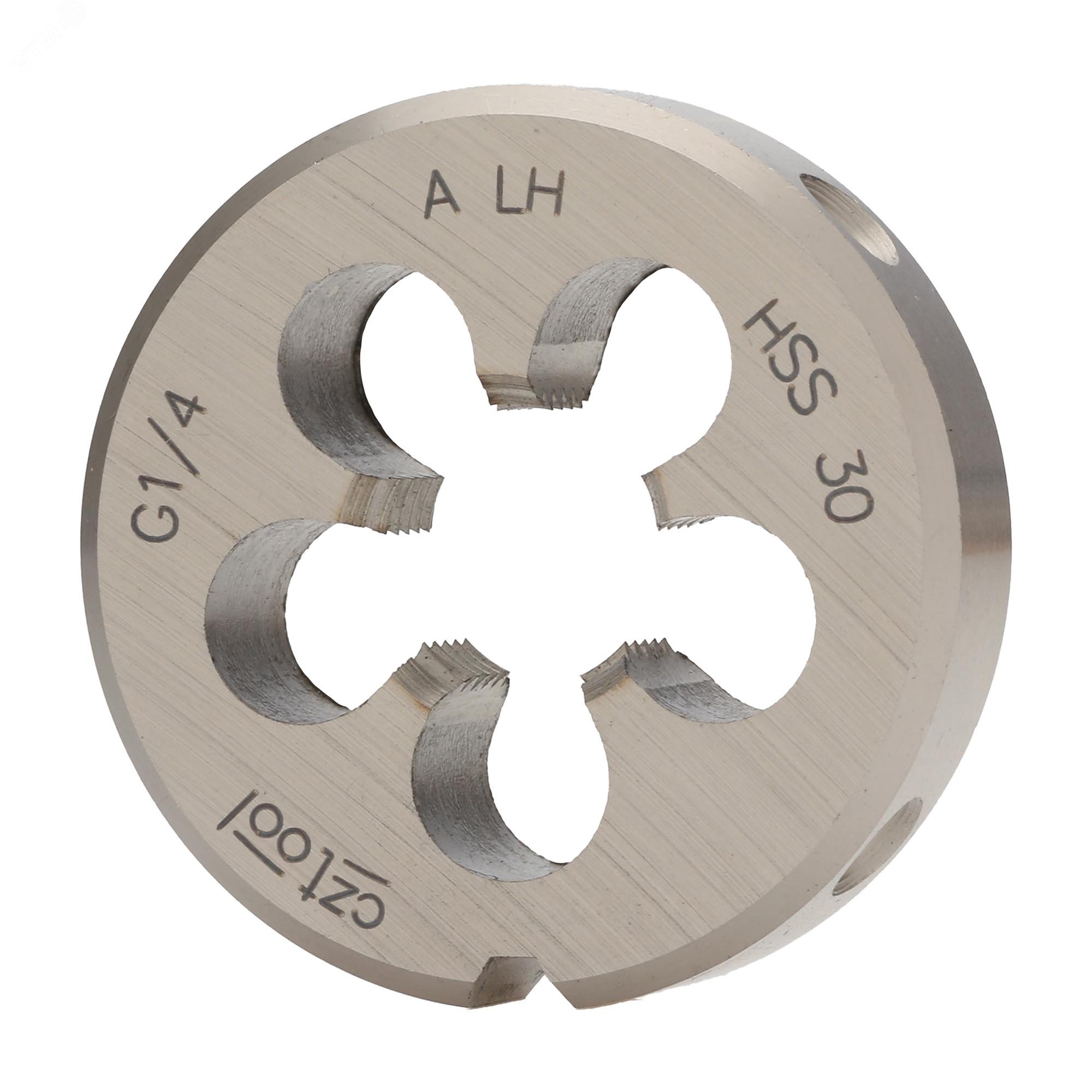 Изображение товара "Плашка трубная левая G 1/4""-19 HSS DIN24231A 38x10мм " (шт)