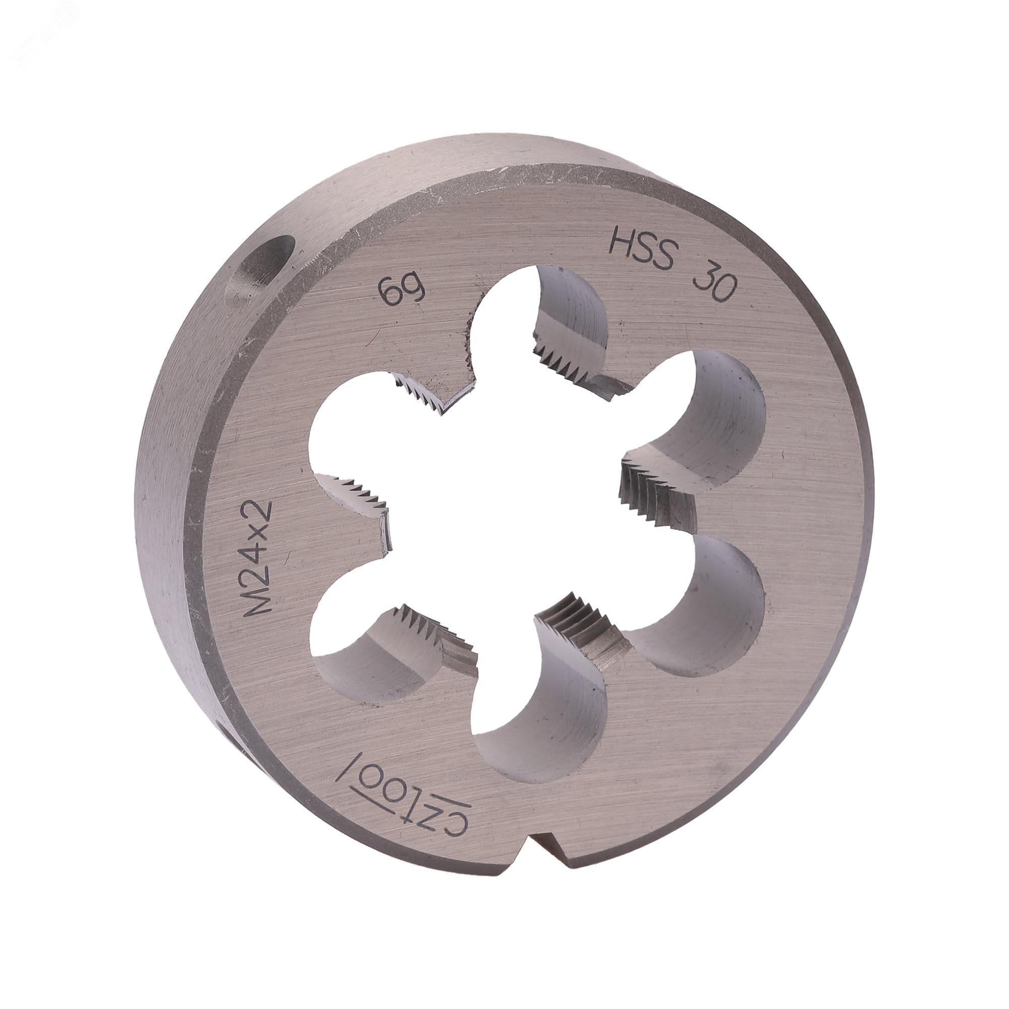 Изображение товара Плашка метрическая М24х2,0 HSS DIN22568 6g для нарезания наружной резьбы