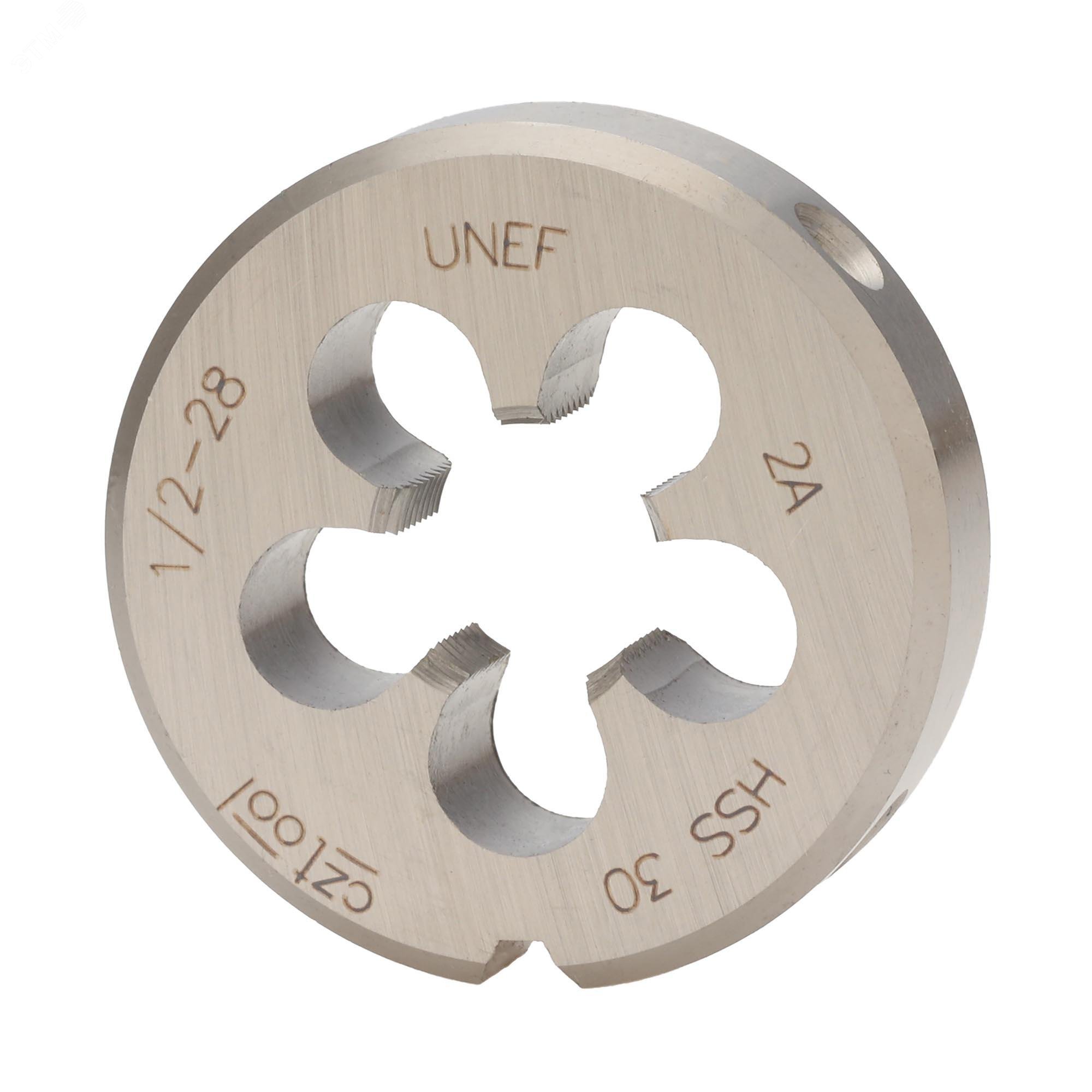 Изображение товара Плашка дюймовая UNEF 1/2 28 HSS DIN22568 ручная