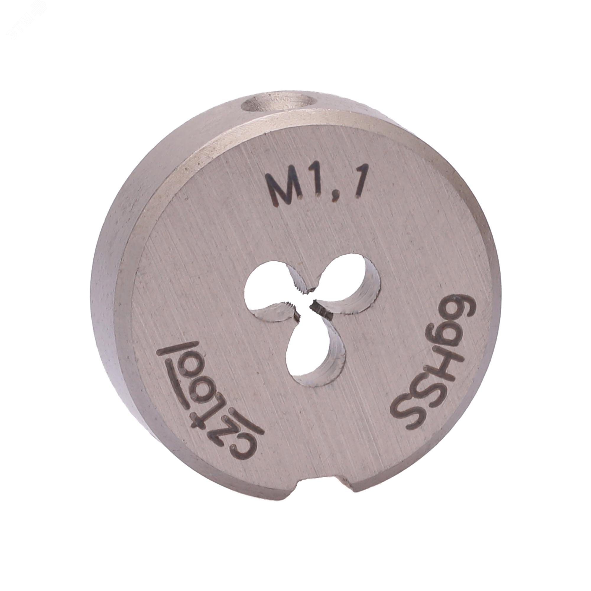 Изображение товара Плашка М1,1х0,25 HSS DIN22568 16мм для нарезания резьбы