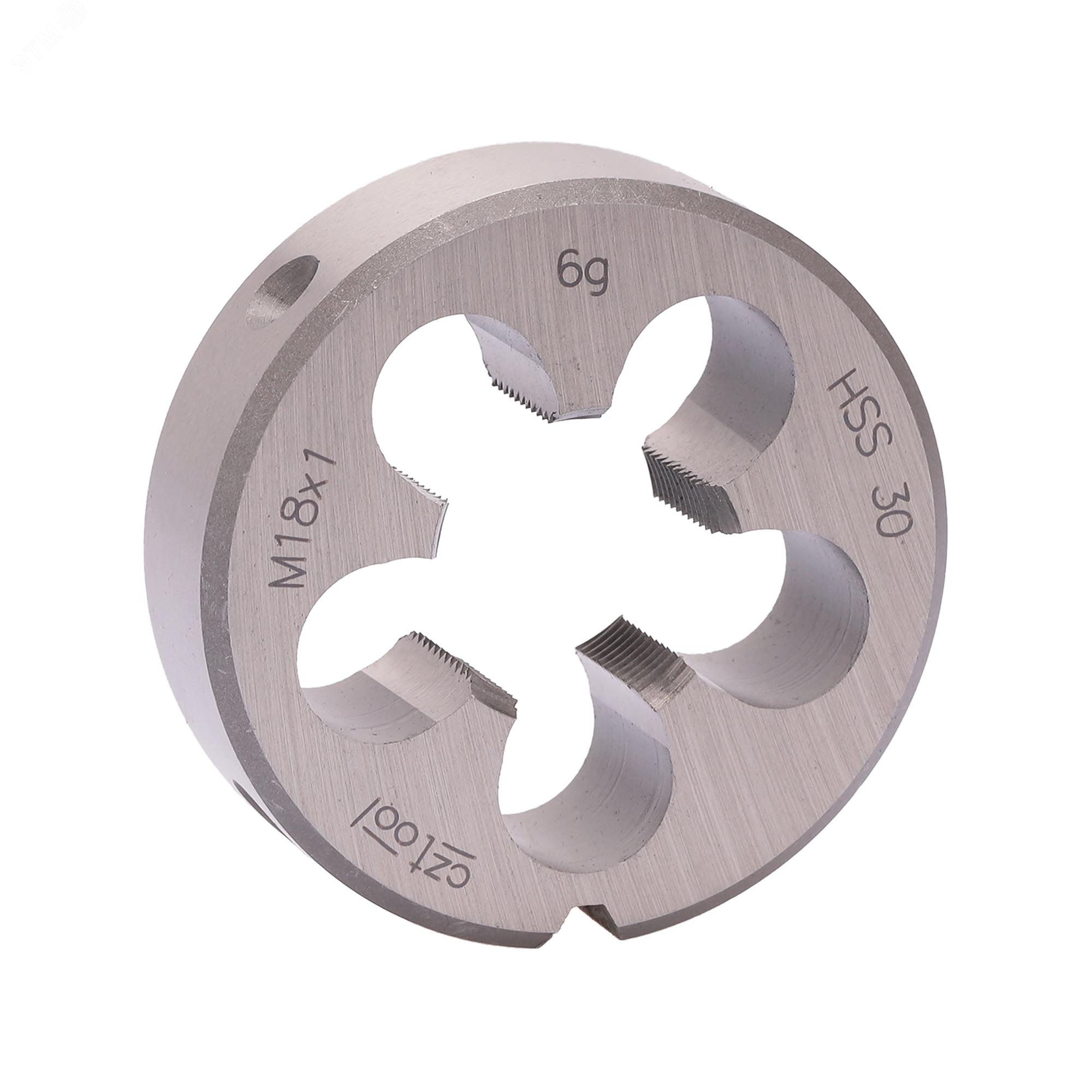 Изображение товара Плашка М18х1,0 DINEN22568 HSS 6g 45х14мм высококачественная