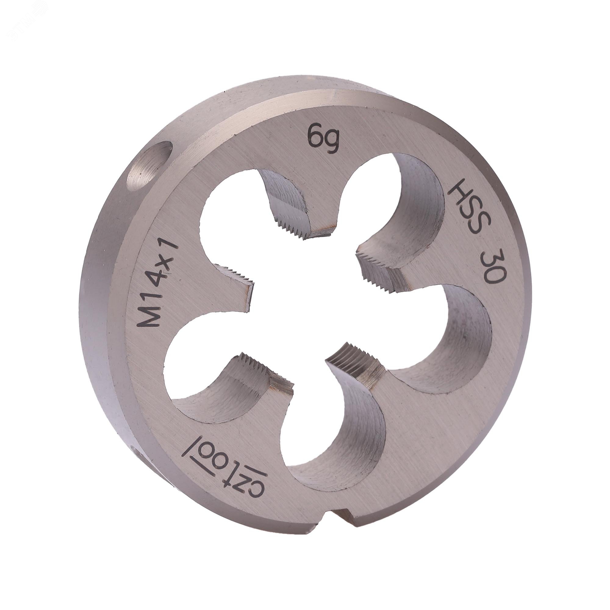 Изображение товара Плашка М14х1,0 HSS DIN22568 6g 38х10мм высокая прочность для нарезания резьбы