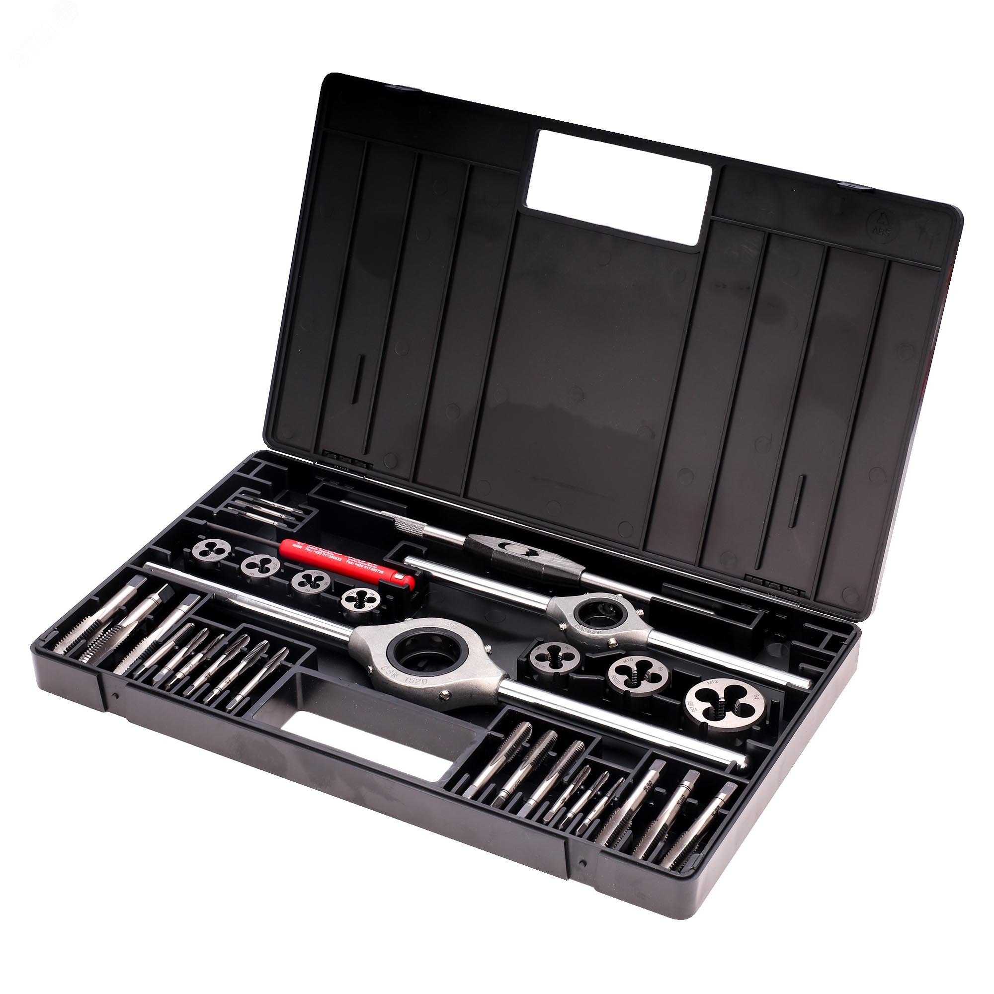 Изображение товара Набор метчиков и плашек M3-M12 115CrV3 34пр универсальный инструментальный комплект