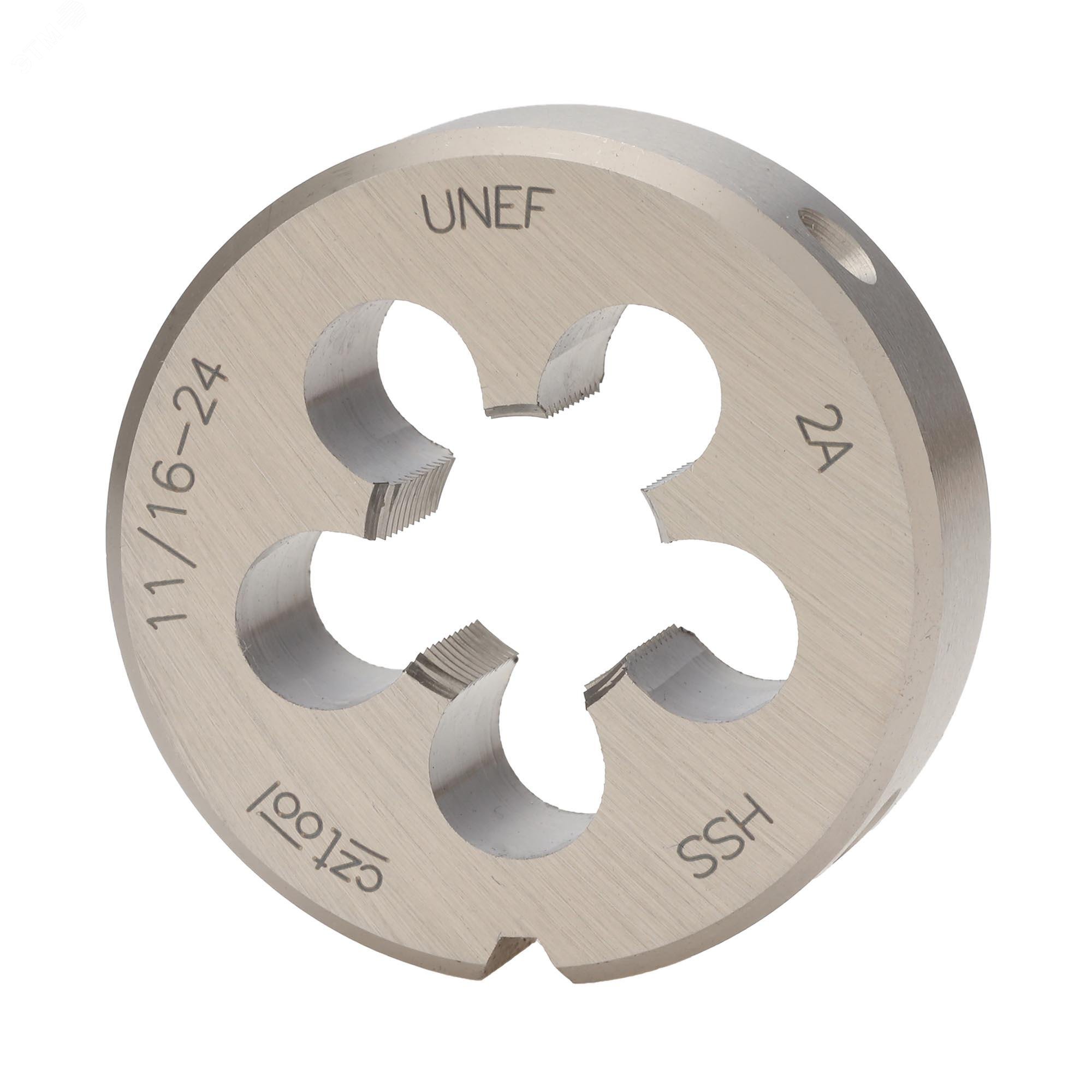 Изображение товара Плашка дюймовая UNEF 11/16 - 24 HSS DIN22568 ручная