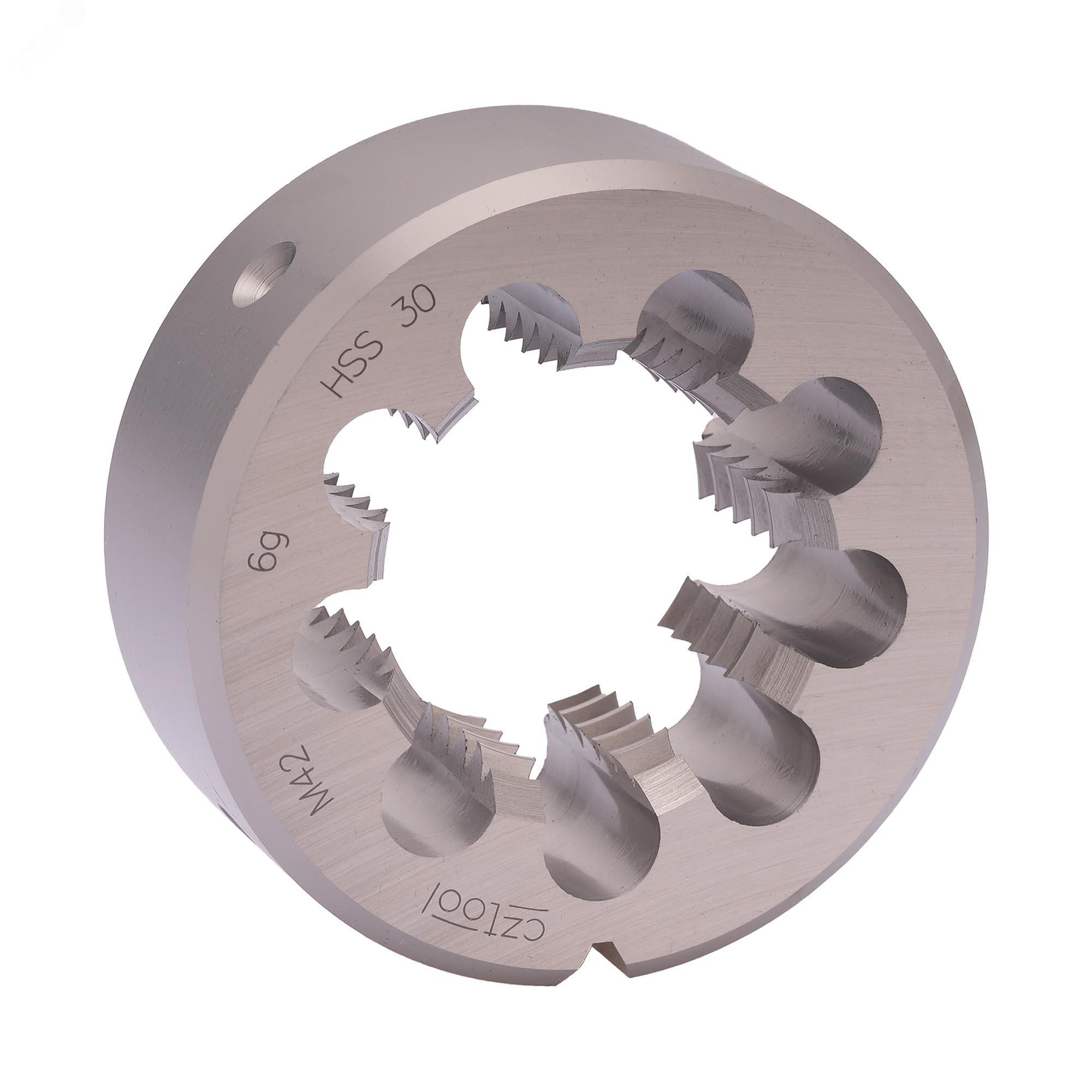 Изображение товара Плашка М42х4,5 HSS DIN22568 6g 75х30мм для резьбы