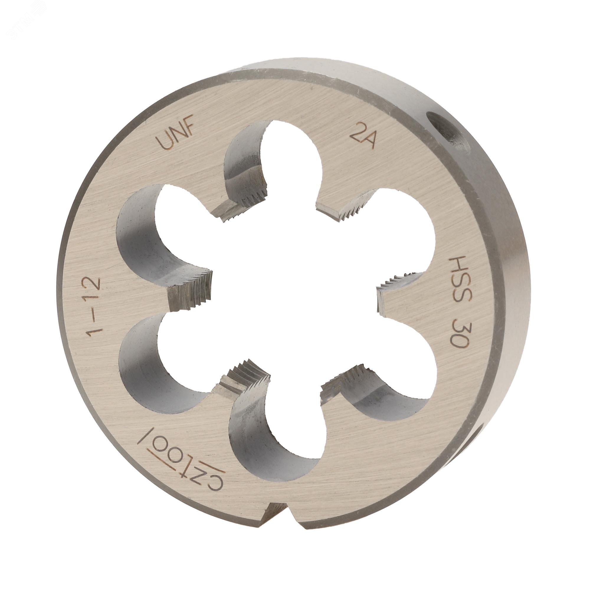 Изображение товара Плашка дюймовая UNF 1,0 -12 HSS DIN22568 2A 55х16мм