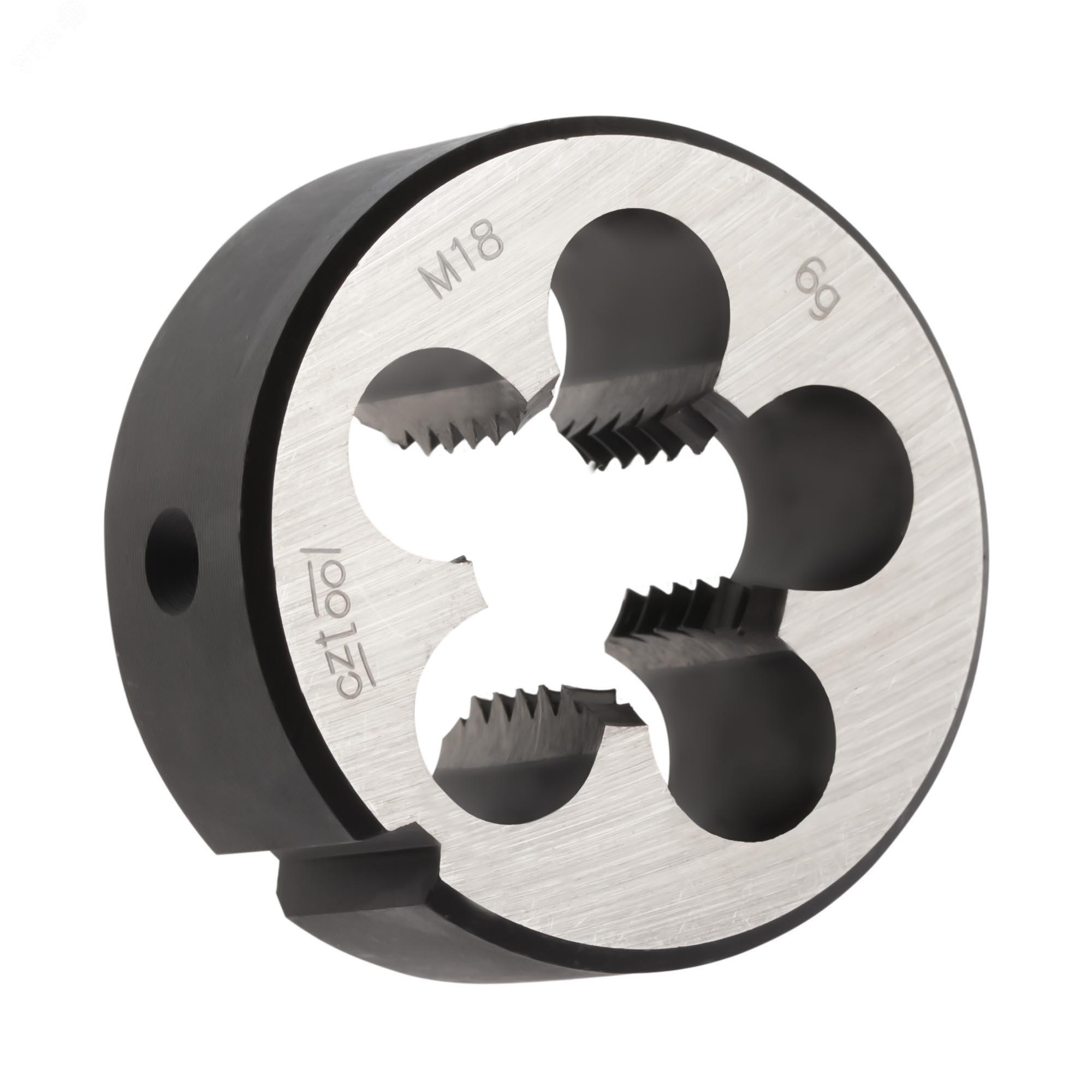 Изображение товара Плашка М18х2,5 115CrV3 DIN22568 для точной нарезки резьбы из стали и металлов